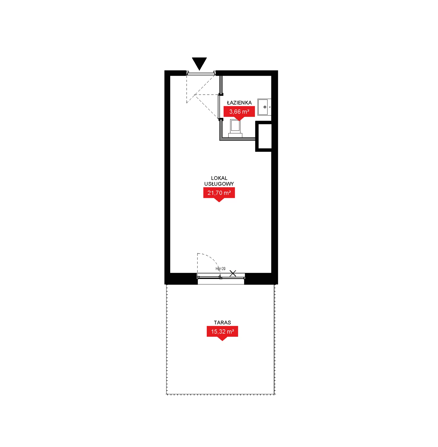 1 pokój, lokal inwestycyjny 25,36 m², piętro 1, oferta nr A1 010LU, 29L - lokale inwestycyjne, Kraków, Prądnik Biały, ul. Nad Strugą 17