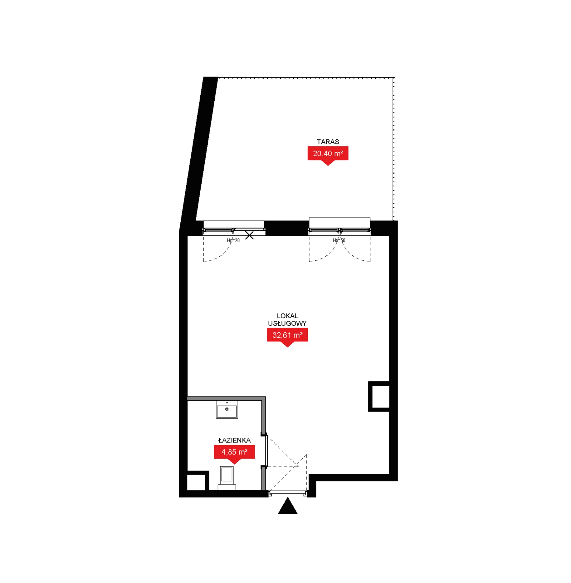1 pokój, lokal inwestycyjny 37,46 m², piętro 1, oferta nr A1 014LU, 29L - lokale inwestycyjne, Kraków, Prądnik Biały, ul. Nad Strugą 17