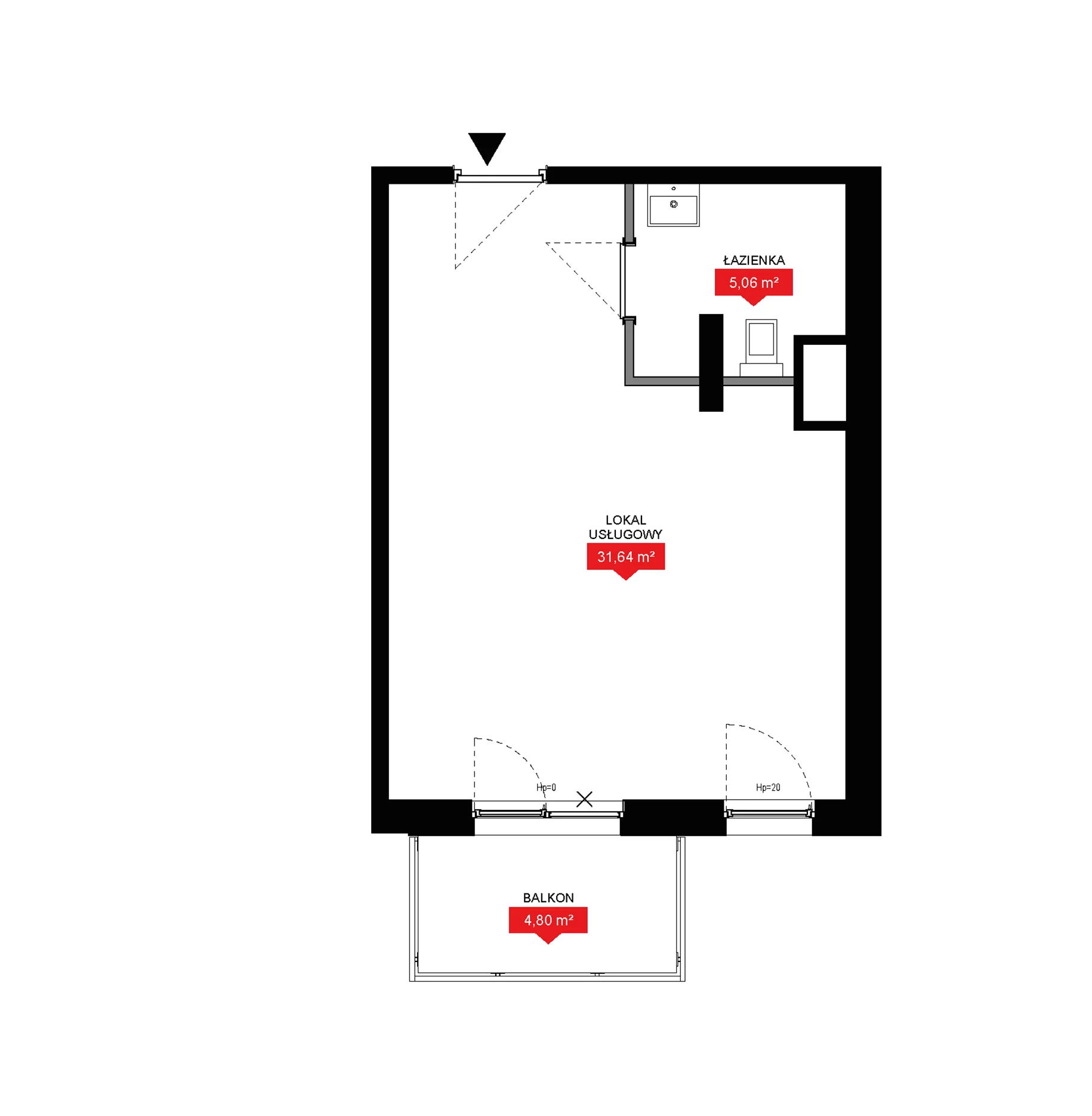 1 pokój, lokal inwestycyjny 36,70 m², piętro 2, oferta nr A1 018LU, 29L - lokale inwestycyjne, Kraków, Prądnik Biały, ul. Nad Strugą 17