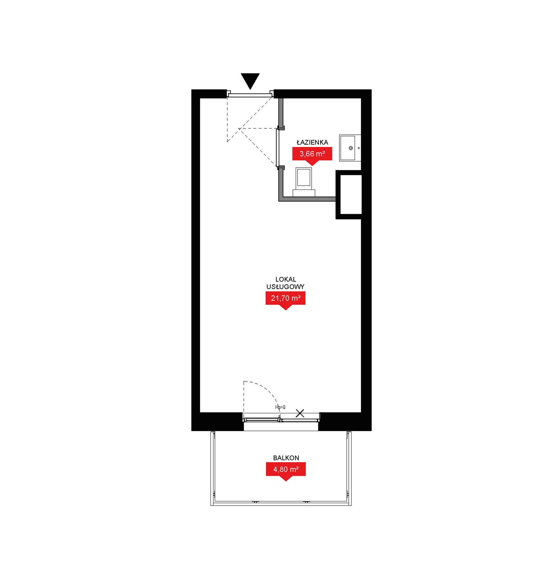 1 pokój, lokal inwestycyjny 25,36 m², piętro 2, oferta nr A1 021LU, 29L - lokale inwestycyjne, Kraków, Prądnik Biały, ul. Nad Strugą 17