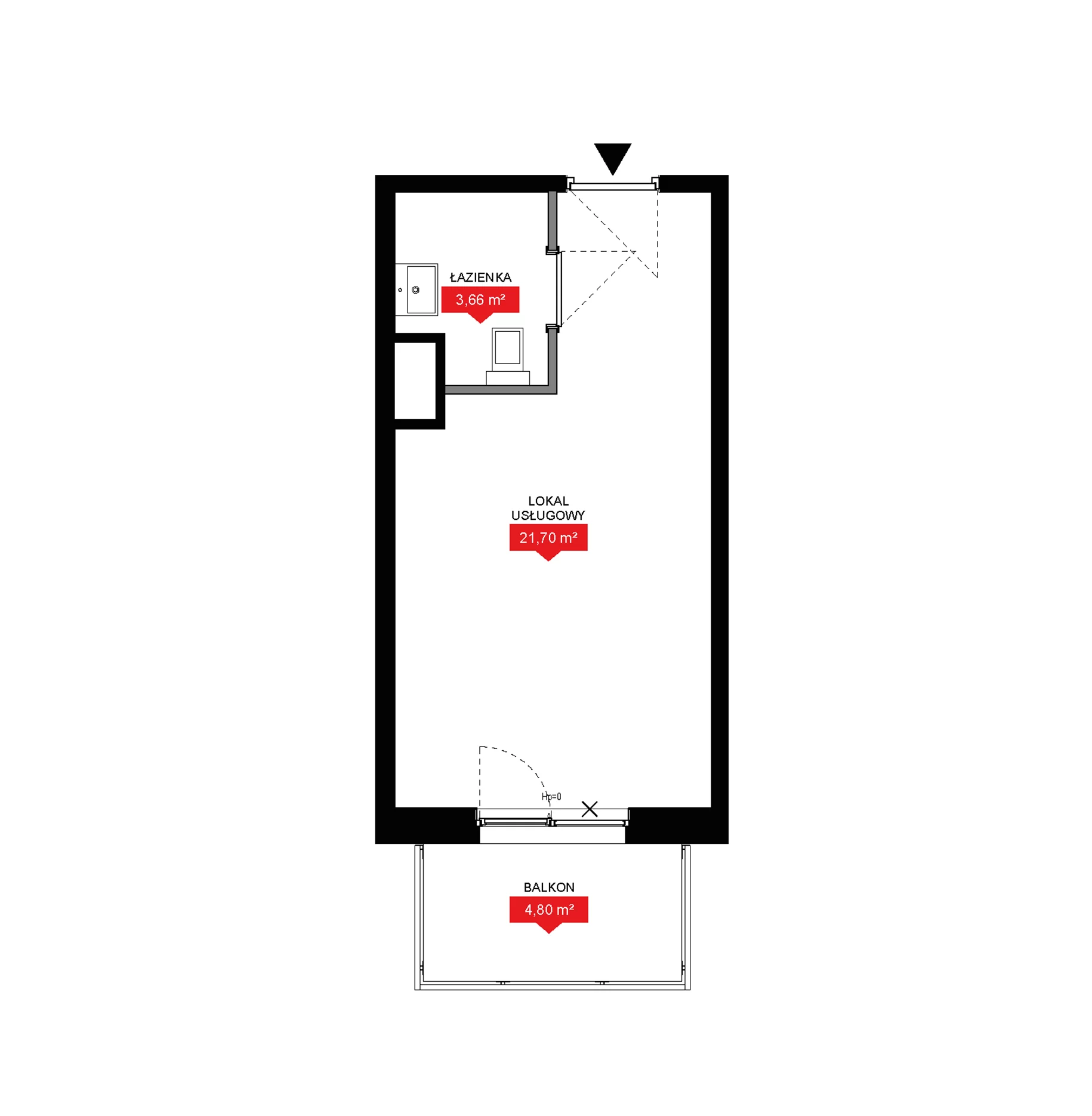 1 pokój, lokal inwestycyjny 25,36 m², piętro 2, oferta nr A1 023LU, 29L - lokale inwestycyjne, Kraków, Prądnik Biały, ul. Nad Strugą 17
