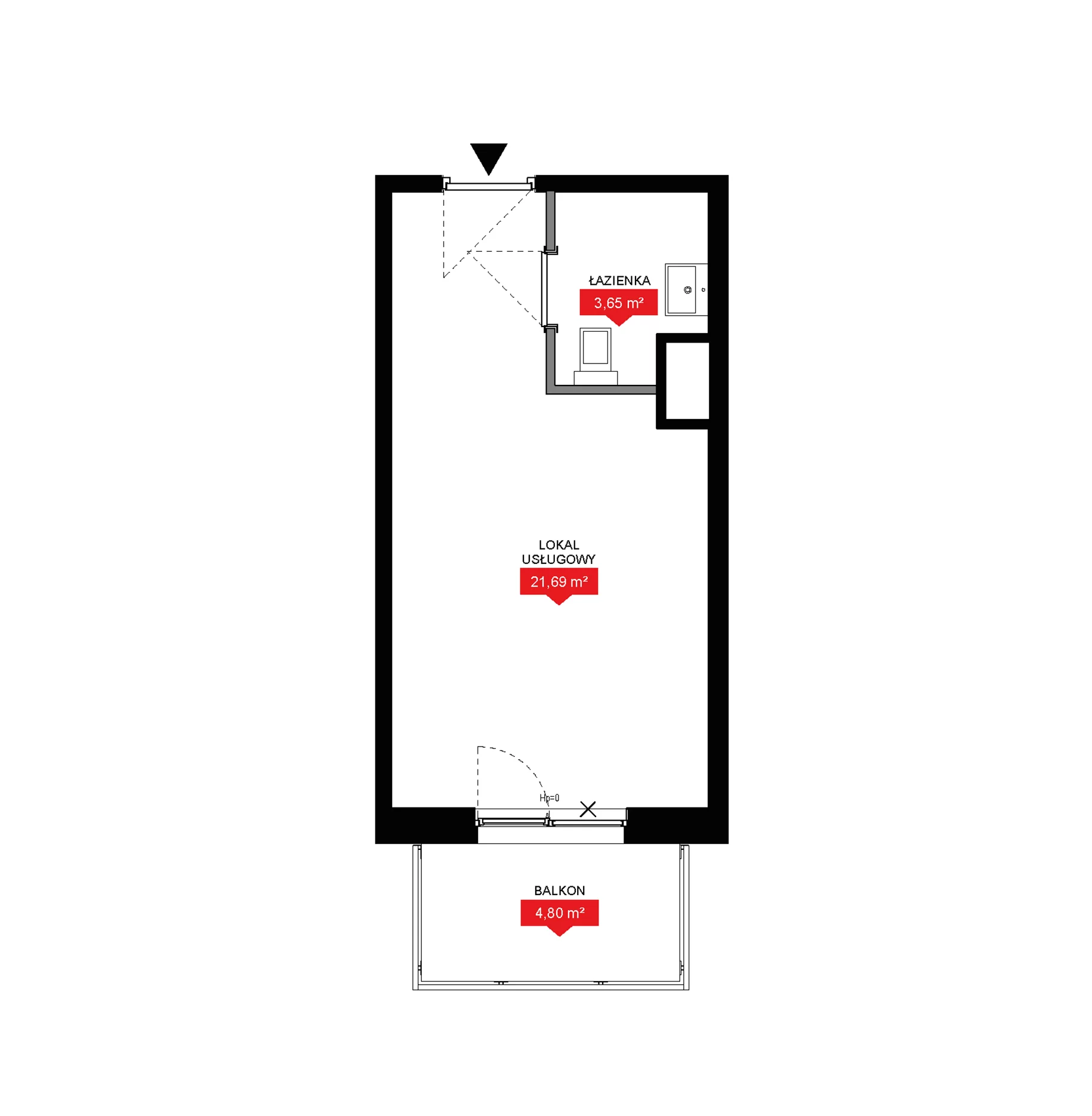 1 pokój, lokal inwestycyjny 25,34 m², piętro 2, oferta nr A1 024LU, 29L - lokale inwestycyjne, Kraków, Prądnik Biały, ul. Nad Strugą 17