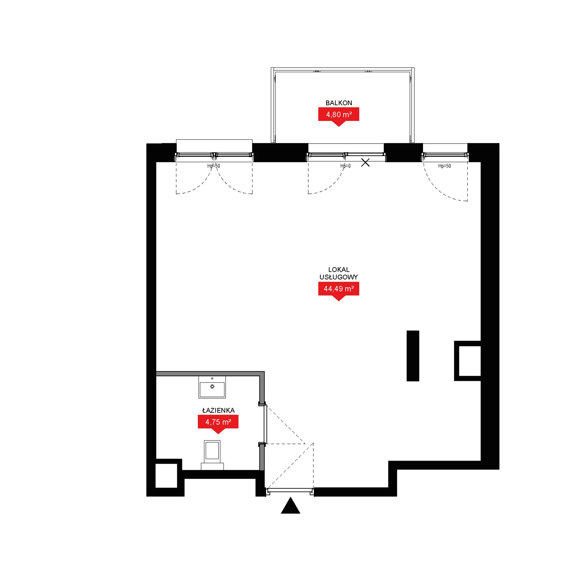 1 pokój, lokal inwestycyjny 49,24 m², piętro 4, oferta nr A1 045LU, 29L - lokale inwestycyjne, Kraków, Prądnik Biały, Górka Narodowa, ul. Nad Strugą 17