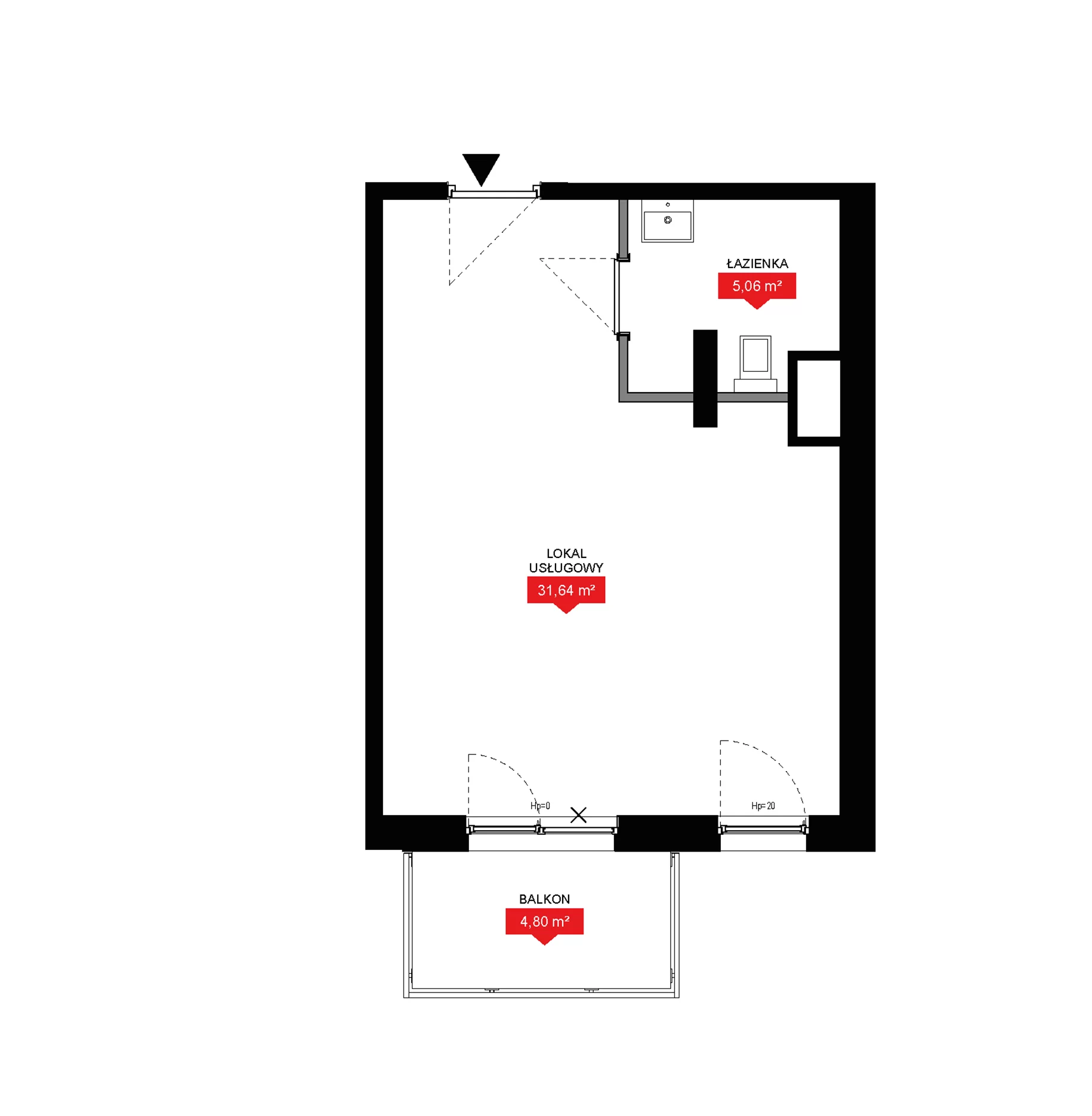 1 pokój, lokal inwestycyjny 36,70 m², piętro 4, oferta nr A1 046LU, 29L - lokale inwestycyjne, Kraków, Prądnik Biały, ul. Nad Strugą 17