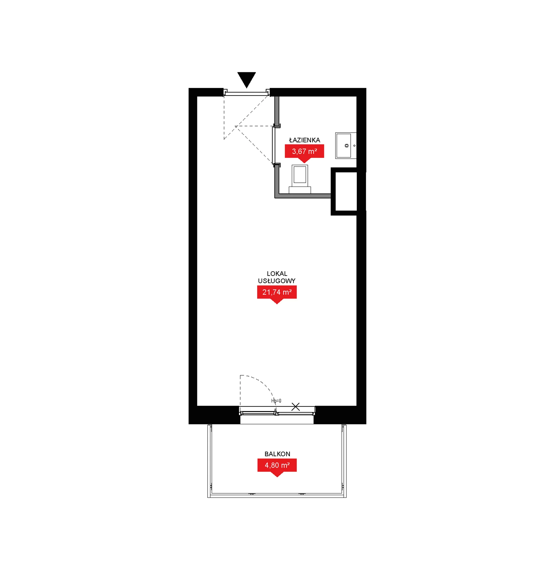 1 pokój, lokal inwestycyjny 25,41 m², piętro 4, oferta nr A1 049LU, 29L - lokale inwestycyjne, Kraków, Prądnik Biały, ul. Nad Strugą 17