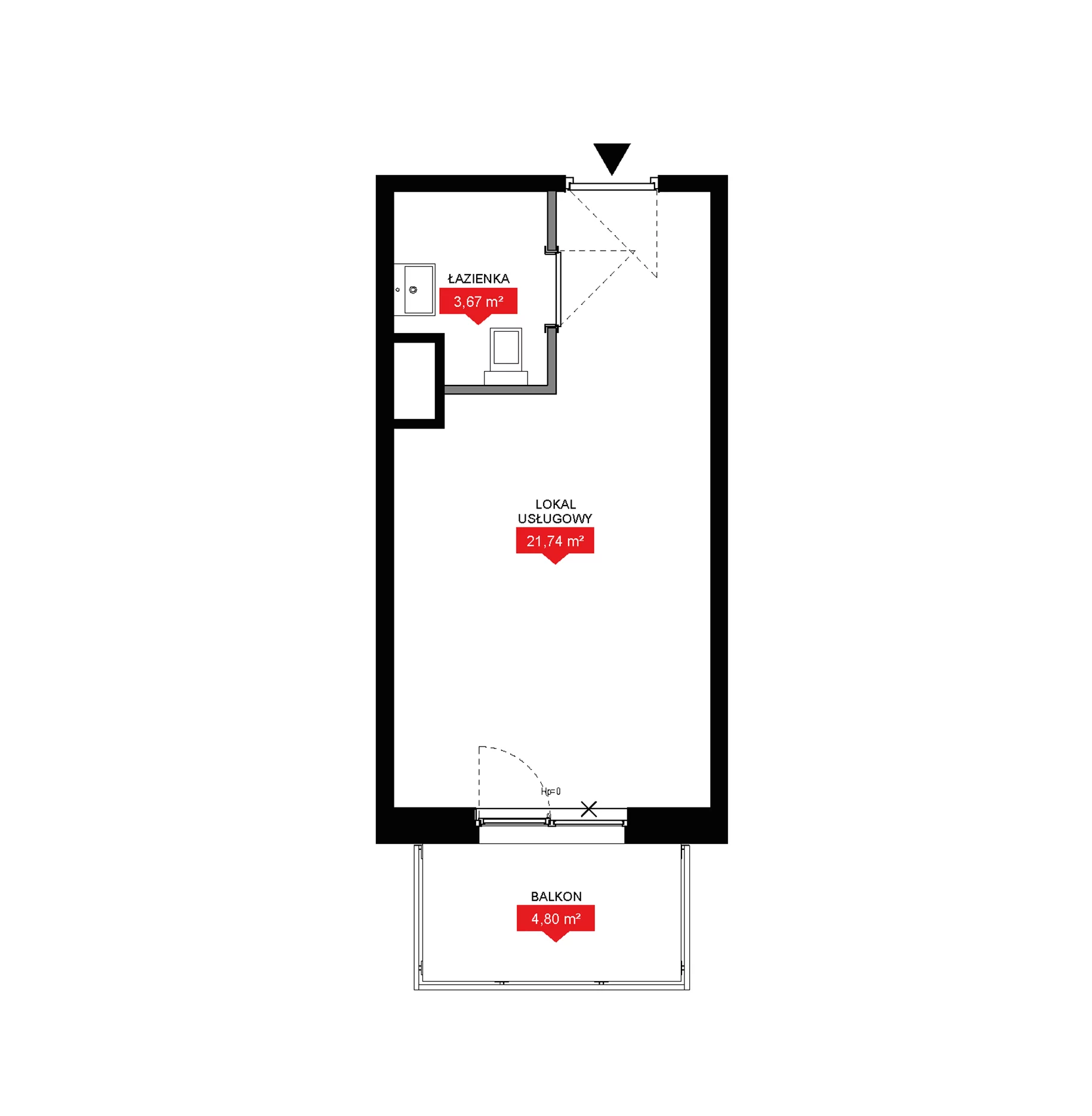 1 pokój, lokal inwestycyjny 25,41 m², piętro 4, oferta nr A1 051LU, 29L - lokale inwestycyjne, Kraków, Prądnik Biały, ul. Nad Strugą 17