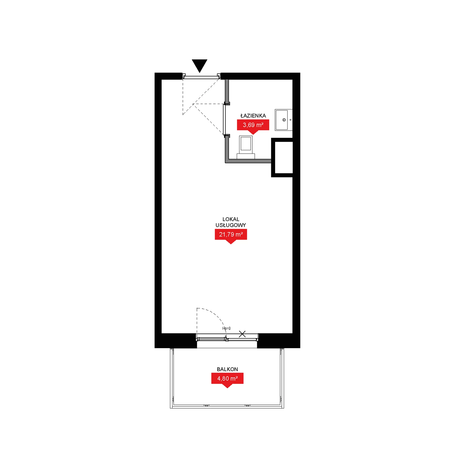 1 pokój, lokal inwestycyjny 25,48 m², piętro 4, oferta nr A1 052LU, 29L - lokale inwestycyjne, Kraków, Prądnik Biały, ul. Nad Strugą 17