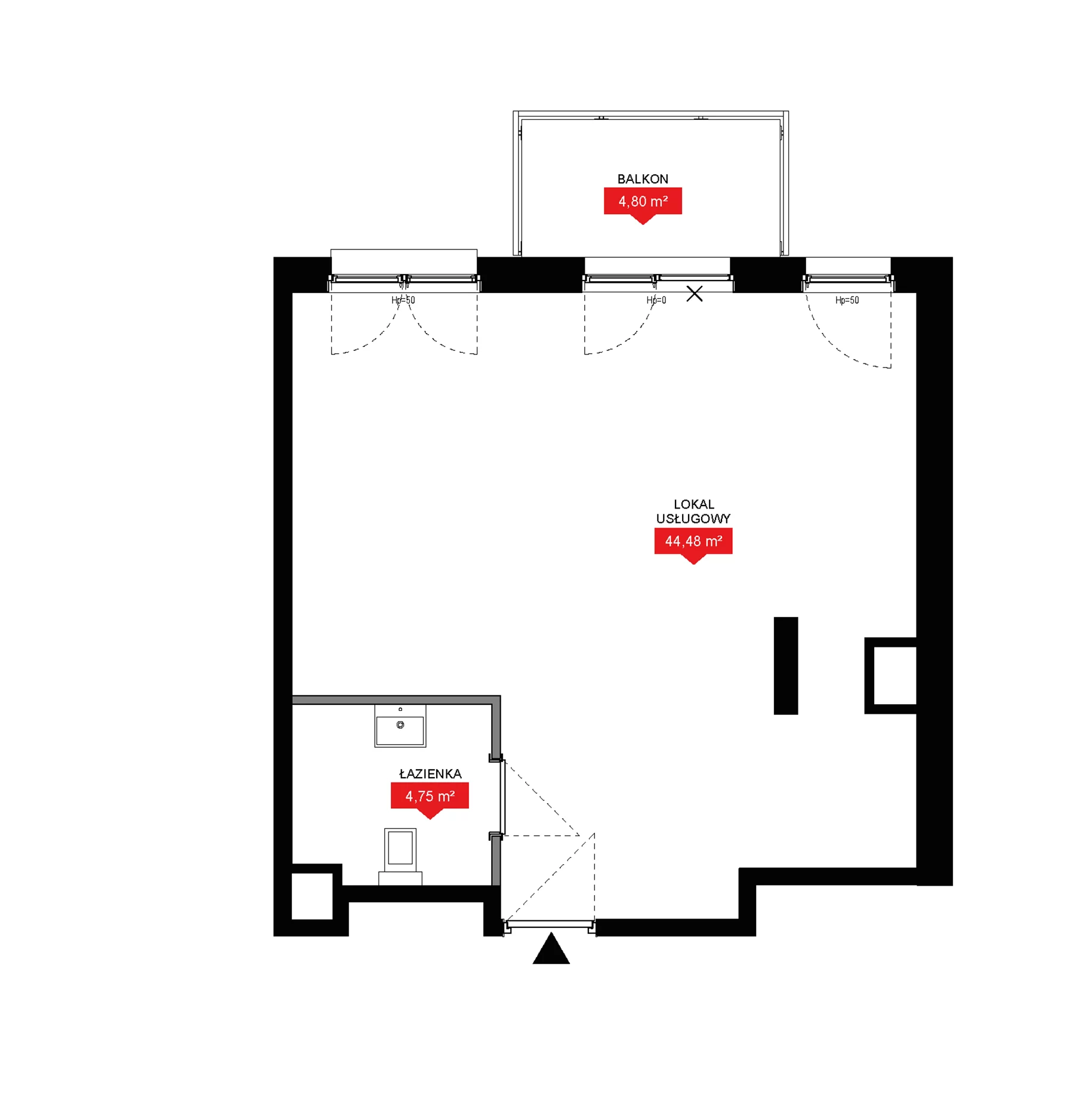 1 pokój, lokal inwestycyjny 49,23 m², piętro 6, oferta nr A1 073LU, 29L - lokale inwestycyjne, Kraków, Prądnik Biały, ul. Nad Strugą 17