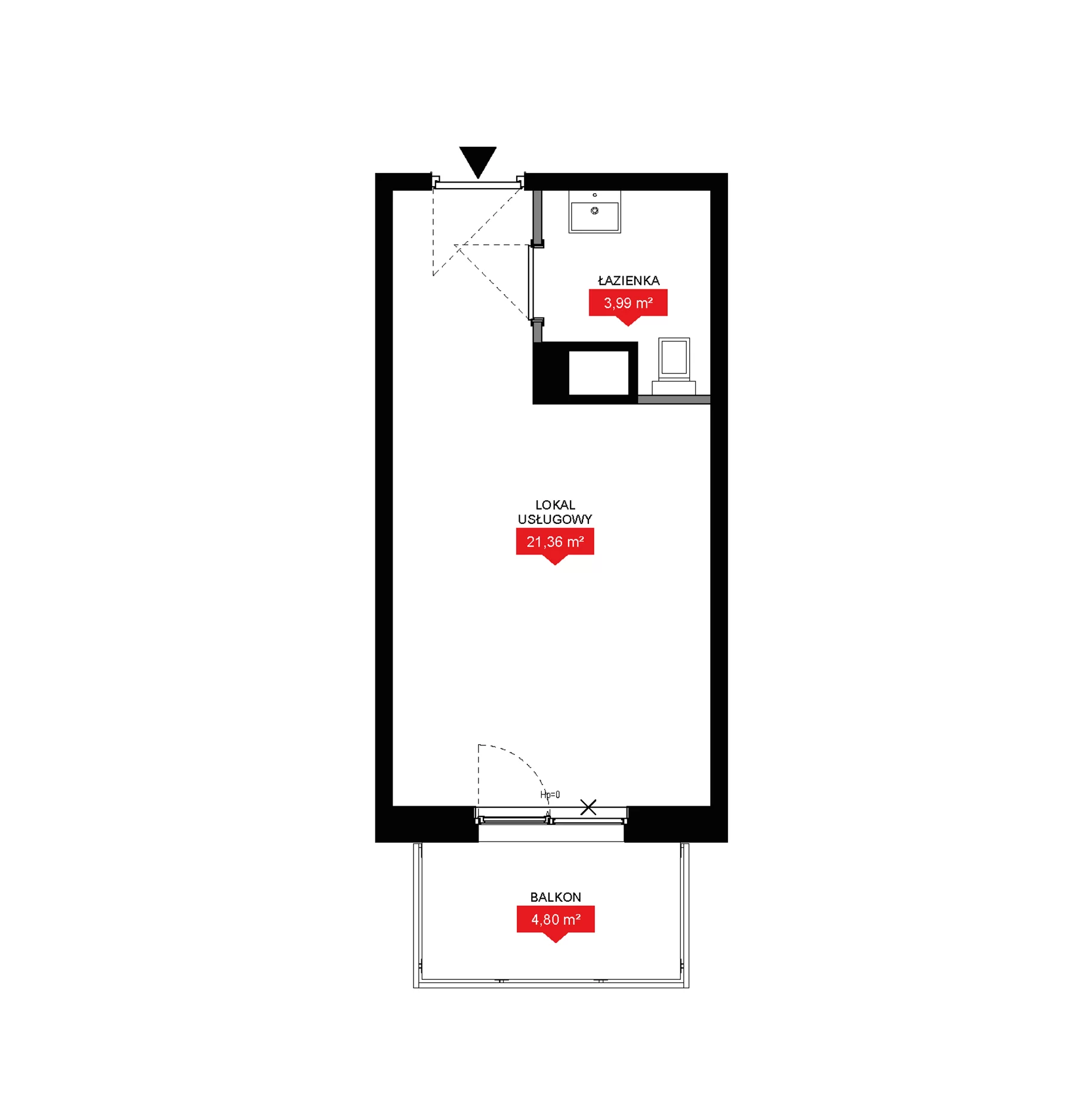 1 pokój, lokal inwestycyjny 25,35 m², piętro 6, oferta nr A1 075LU, 29L - lokale inwestycyjne, Kraków, Prądnik Biały, ul. Nad Strugą 17