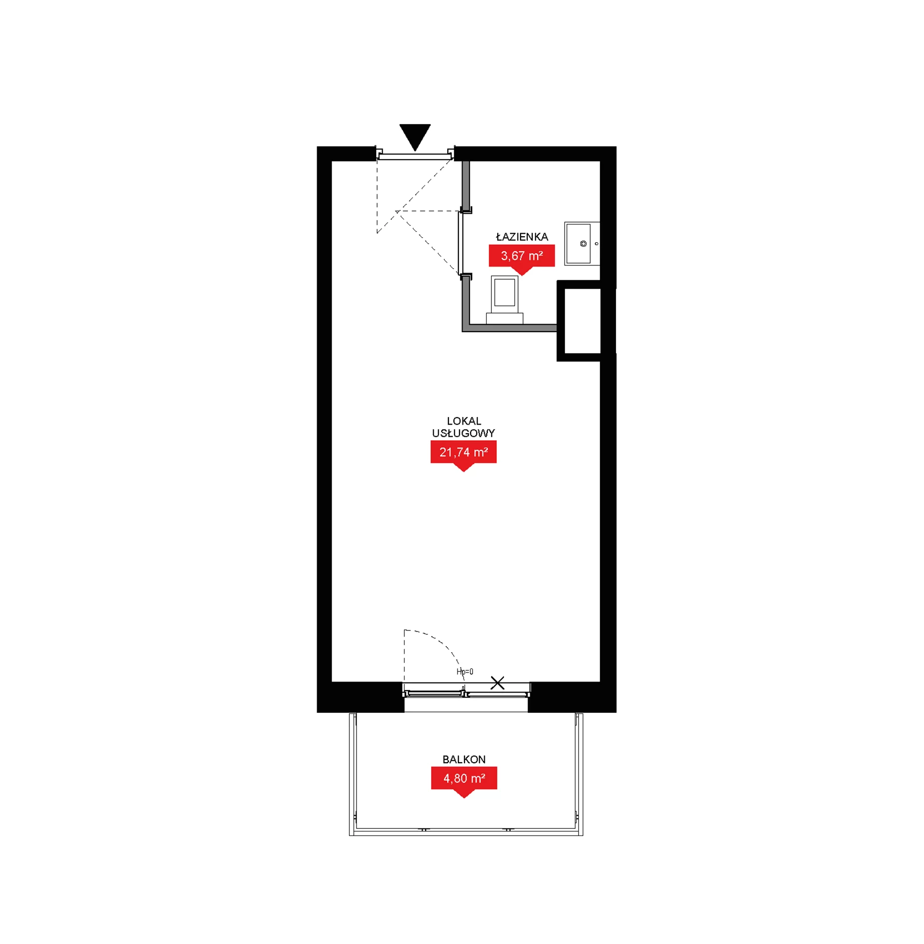 1 pokój, lokal inwestycyjny 25,41 m², piętro 6, oferta nr A1 077LU, 29L - lokale inwestycyjne, Kraków, Prądnik Biały, ul. Nad Strugą 17