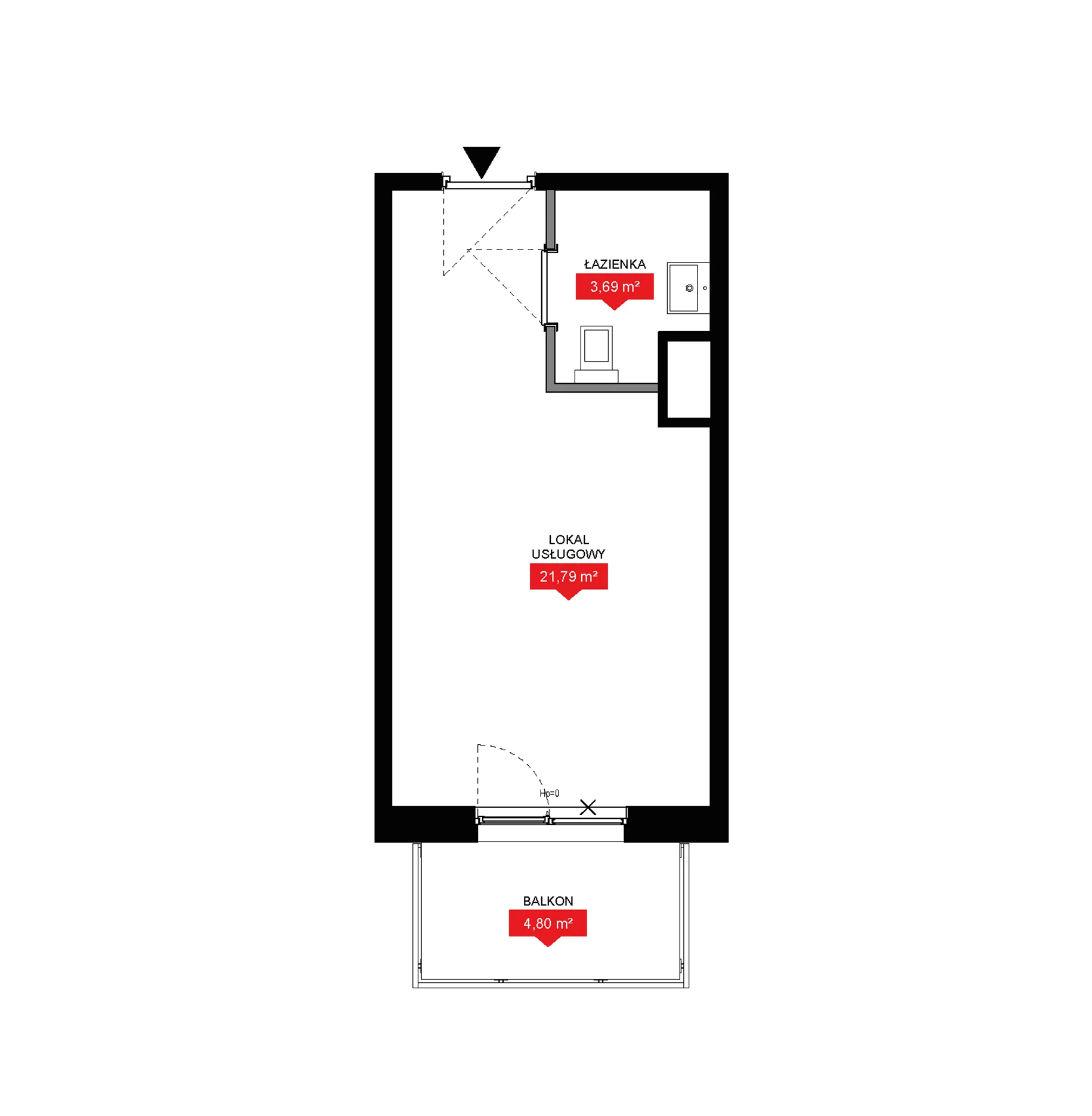 1 pokój, lokal inwestycyjny 25,48 m², piętro 6, oferta nr A1 080LU, 29L - lokale inwestycyjne, Kraków, Prądnik Biały, ul. Nad Strugą 17
