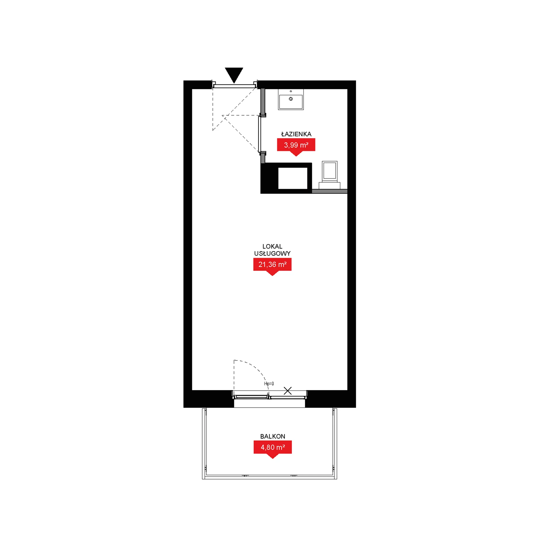 1 pokój, lokal inwestycyjny 25,35 m², piętro 6, oferta nr A1 081LU, 29L - lokale inwestycyjne, Kraków, Prądnik Biały, ul. Nad Strugą 17