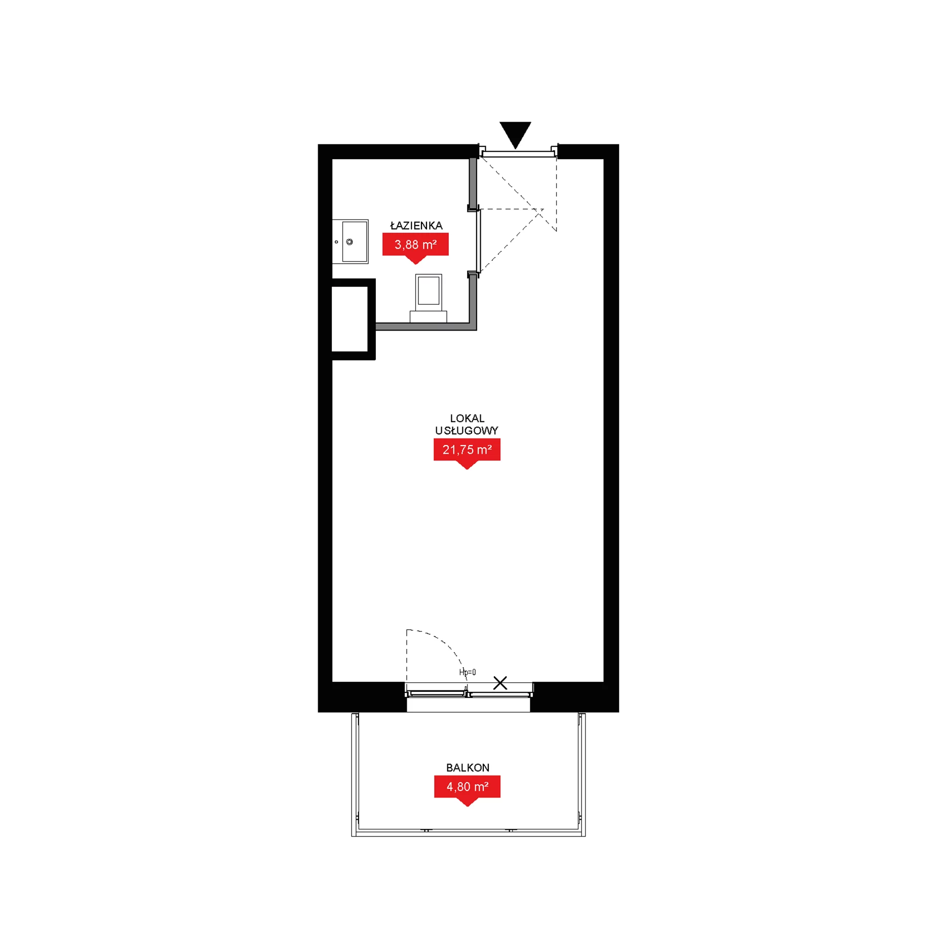 1 pokój, lokal inwestycyjny 25,63 m², piętro 6, oferta nr A1 082LU, 29L - lokale inwestycyjne, Kraków, Prądnik Biały, ul. Nad Strugą 17