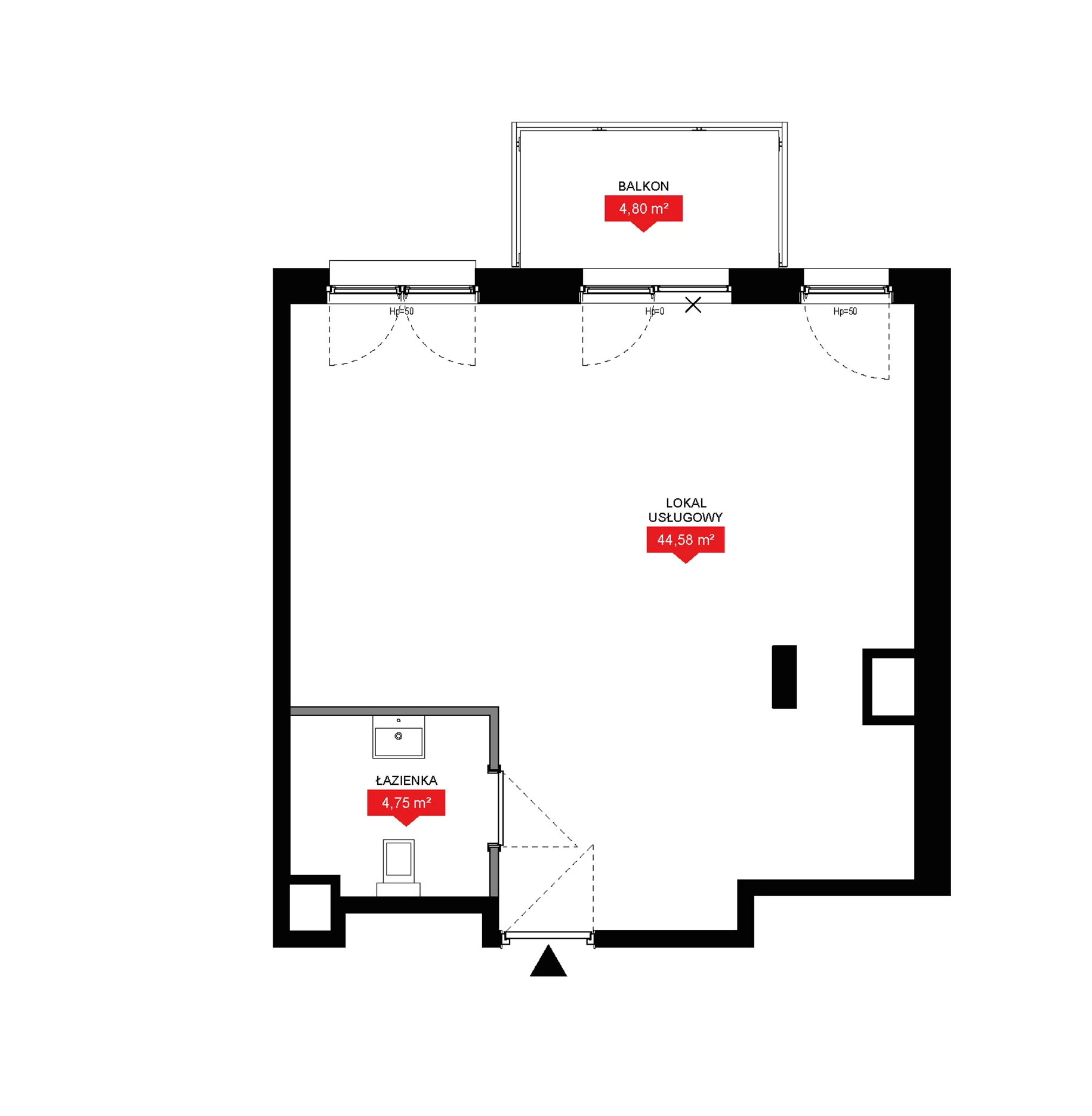 1 pokój, lokal inwestycyjny 49,33 m², piętro 7, oferta nr A1 087LU, 29L - lokale inwestycyjne, Kraków, Prądnik Biały, Górka Narodowa, ul. Nad Strugą 17