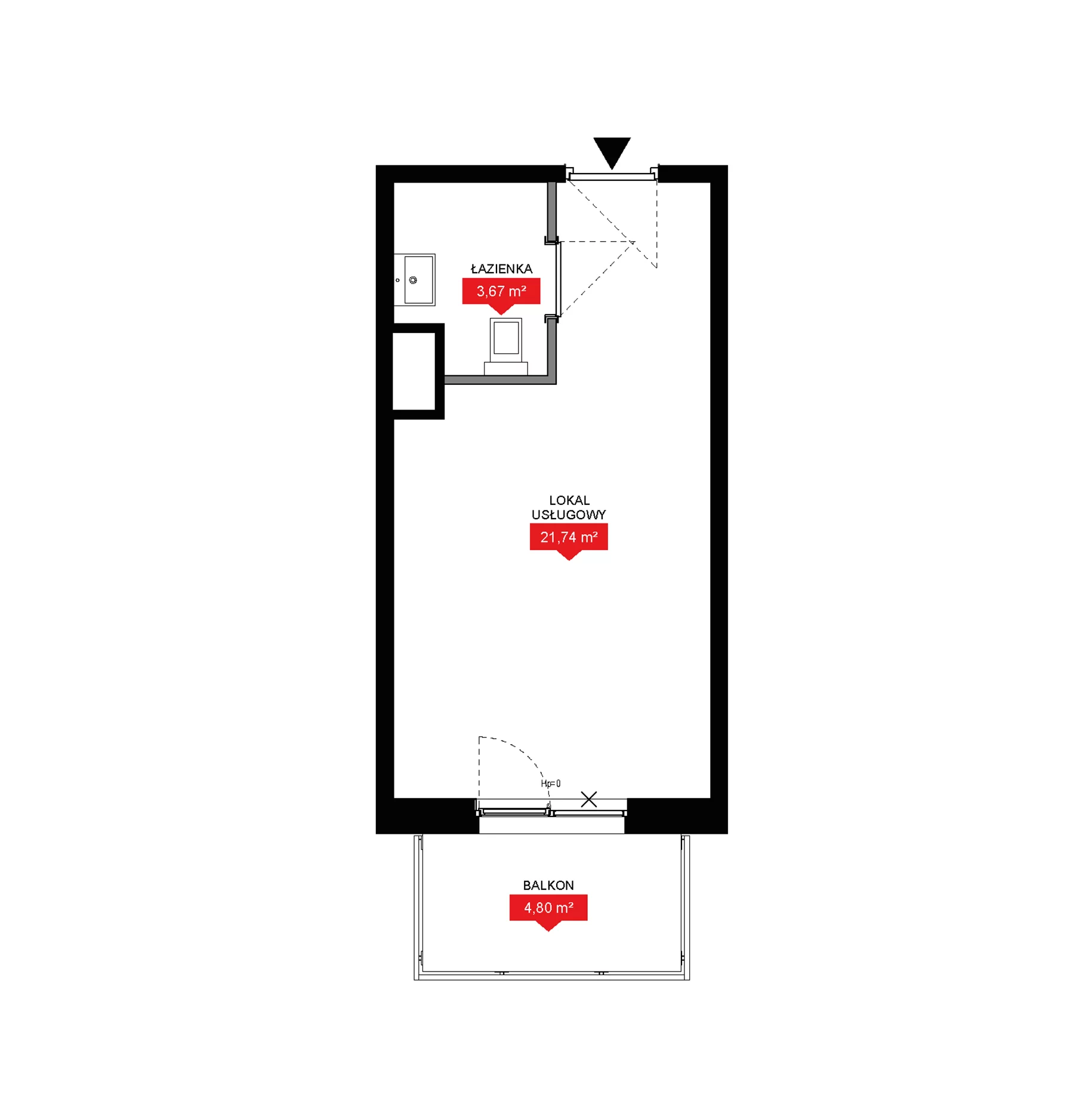 1 pokój, lokal inwestycyjny 25,41 m², piętro 7, oferta nr A1 090LU, 29L - lokale inwestycyjne, Kraków, Prądnik Biały, ul. Nad Strugą 17
