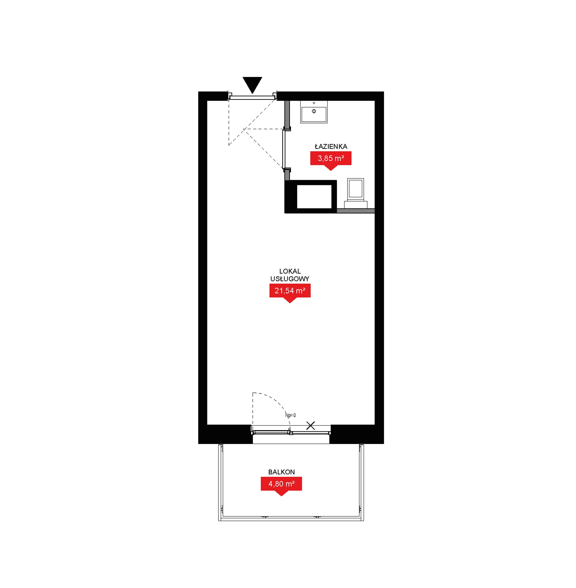 1 pokój, lokal inwestycyjny 25,39 m², piętro 7, oferta nr A1 092LU, 29L - lokale inwestycyjne, Kraków, Prądnik Biały, ul. Nad Strugą 17