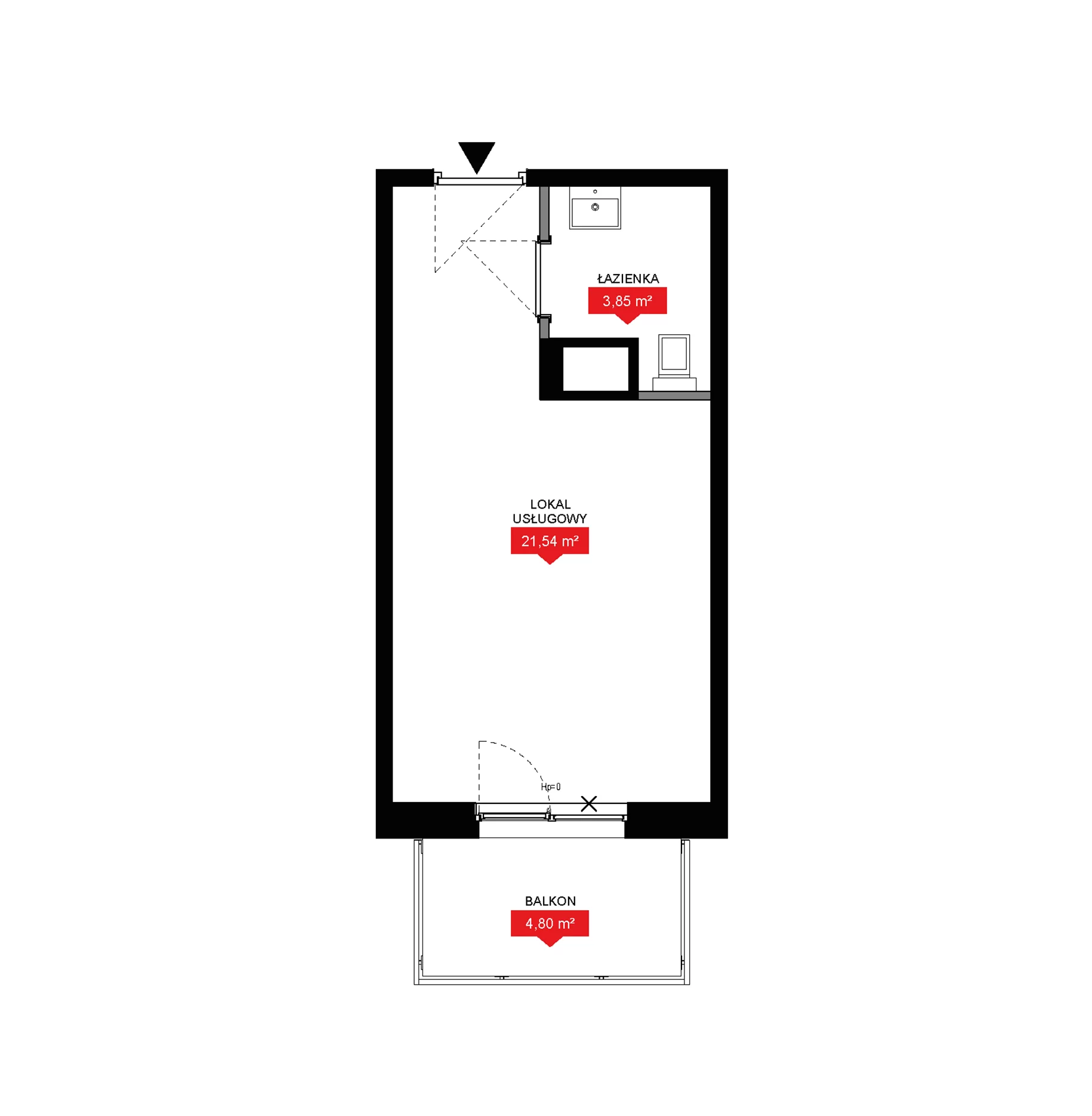 1 pokój, lokal inwestycyjny 25,39 m², piętro 7, oferta nr A1 095LU, 29L - lokale inwestycyjne, Kraków, Prądnik Biały, ul. Nad Strugą 17