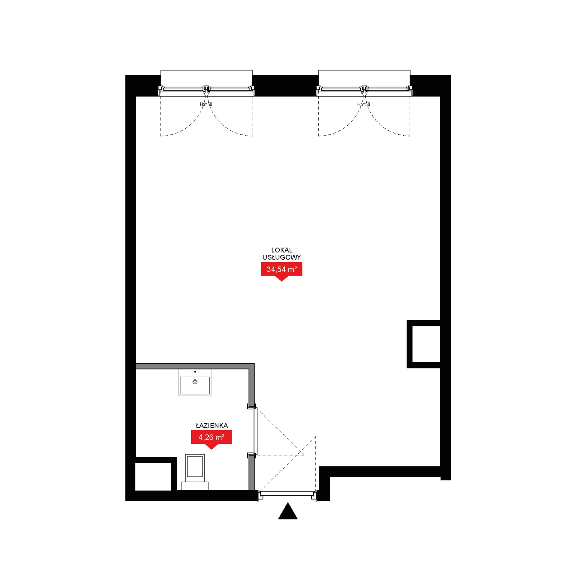 1 pokój, lokal inwestycyjny 38,80 m², piętro 8, oferta nr A1 100LU, 29L - lokale inwestycyjne, Kraków, Prądnik Biały, ul. Nad Strugą 17