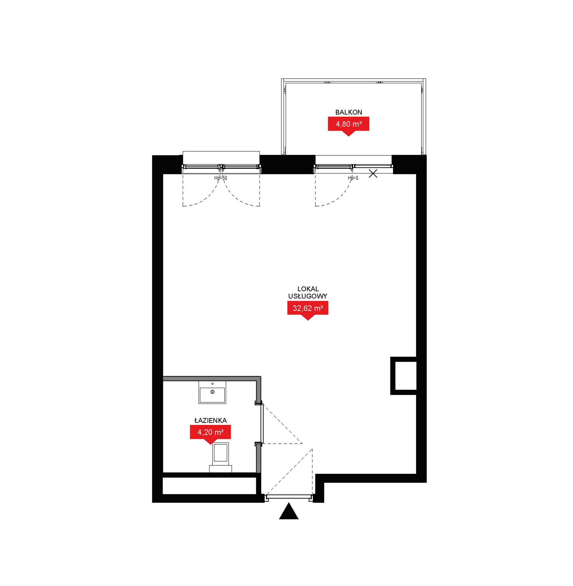 1 pokój, lokal inwestycyjny 36,82 m², piętro 1, oferta nr A2 159LU, 29L - lokale inwestycyjne, Kraków, Prądnik Biały, ul. Nad Strugą 17