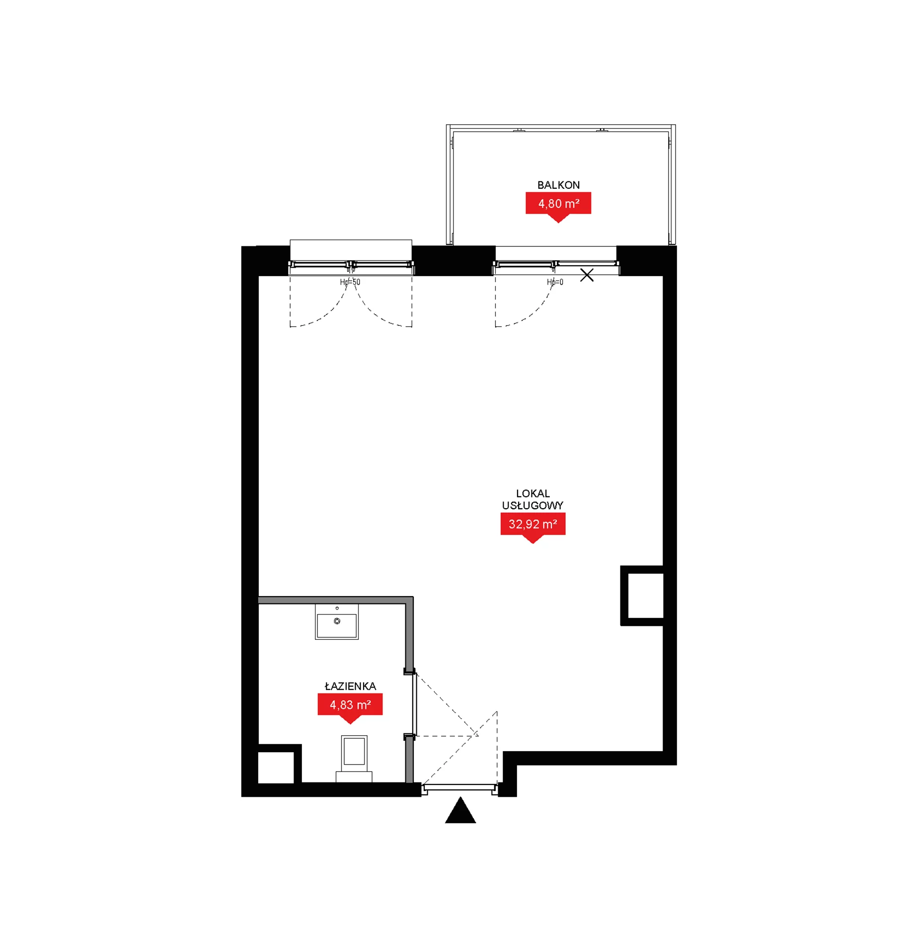 1 pokój, lokal inwestycyjny 37,75 m², piętro 1, oferta nr A2 160LU, 29L - lokale inwestycyjne, Kraków, Prądnik Biały, ul. Nad Strugą 17