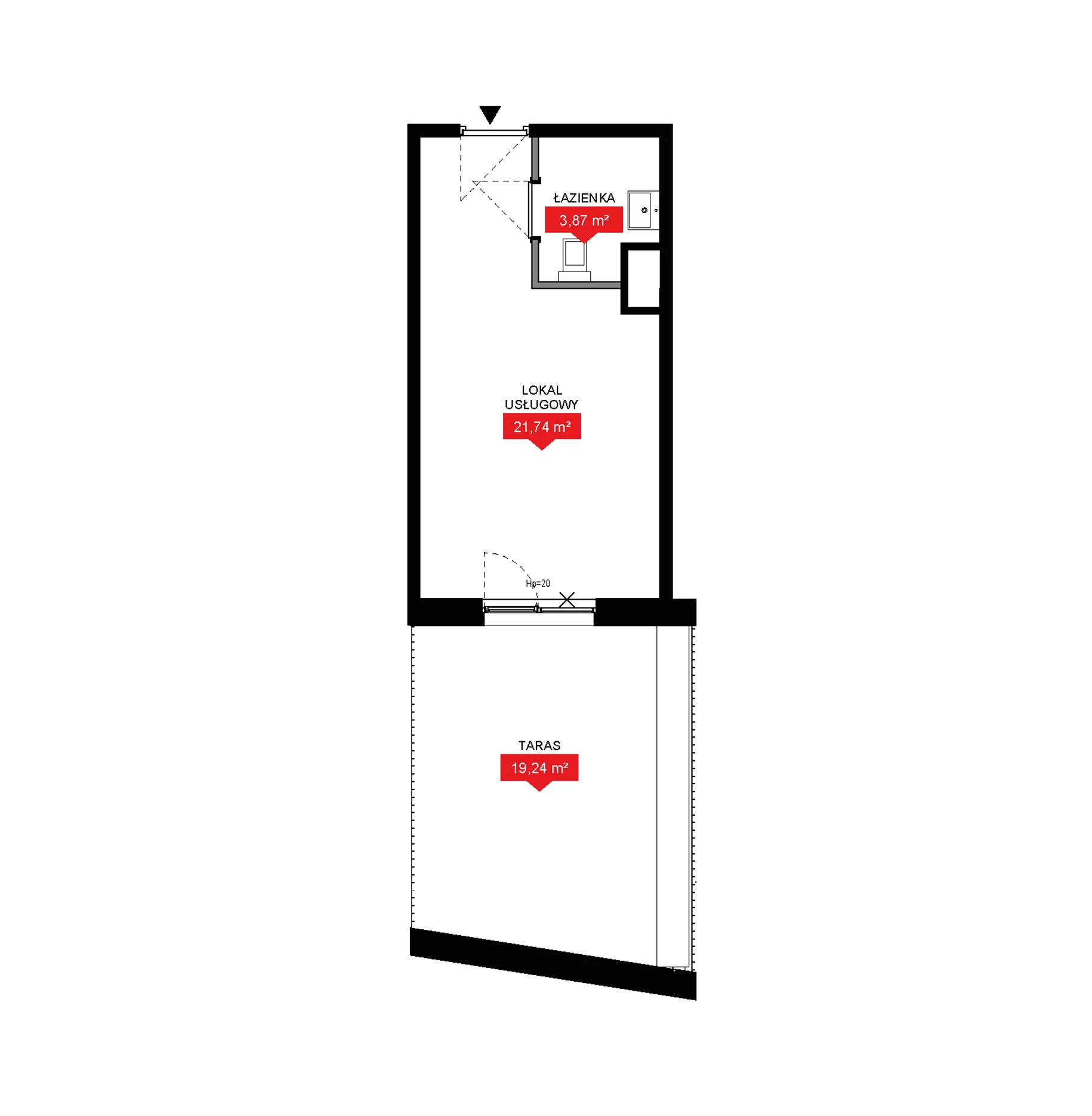 1 pokój, lokal inwestycyjny 25,61 m², piętro 1, oferta nr A2 161LU, 29L - lokale inwestycyjne, Kraków, Prądnik Biały, ul. Nad Strugą 17