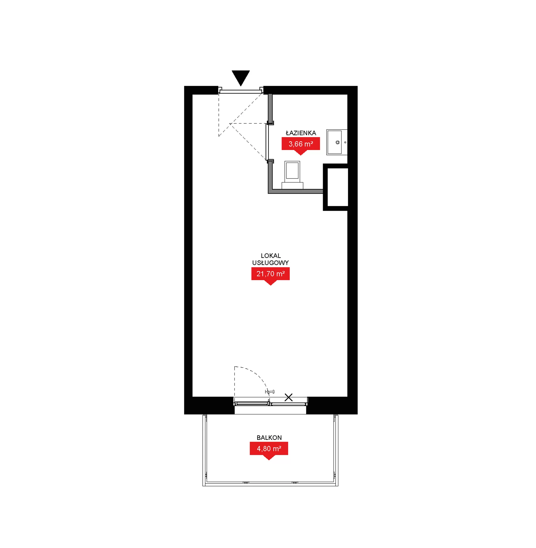 1 pokój, lokal inwestycyjny 25,36 m², piętro 1, oferta nr A2 164LU, 29L - lokale inwestycyjne, Kraków, Prądnik Biały, ul. Nad Strugą 17