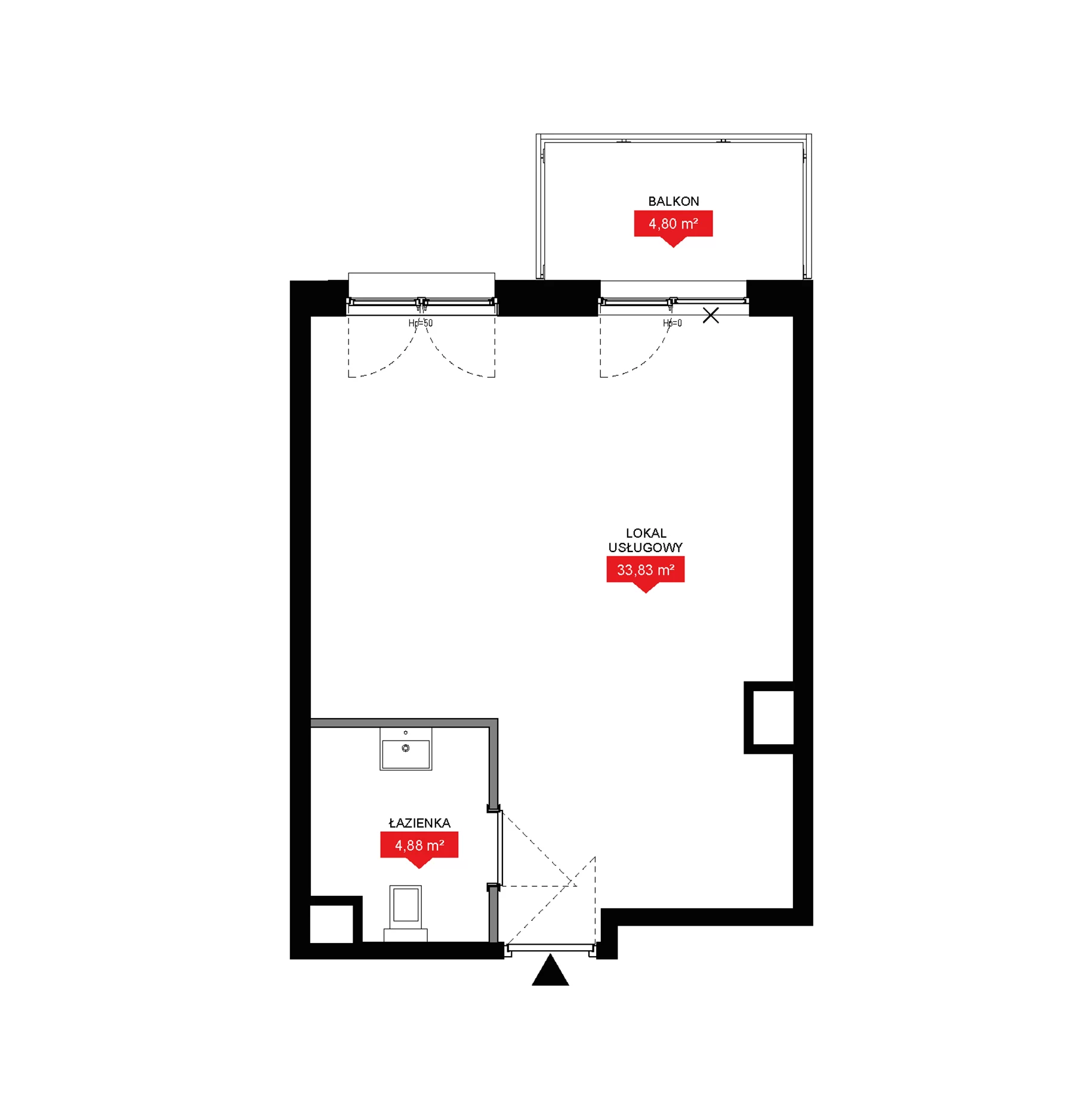 1 pokój, lokal inwestycyjny 38,71 m², piętro 1, oferta nr A2 174LU, 29L - lokale inwestycyjne, Kraków, Prądnik Biały, ul. Nad Strugą 17