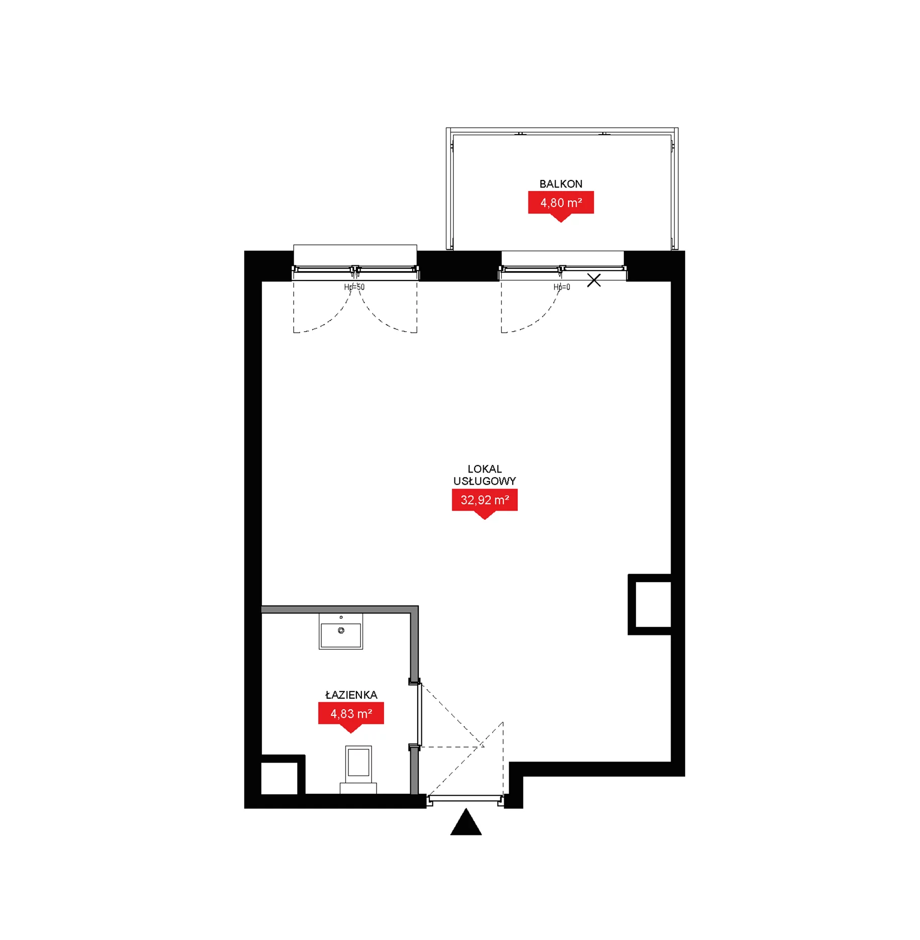 1 pokój, lokal inwestycyjny 37,75 m², piętro 2, oferta nr A2 180LU, 29L - lokale inwestycyjne, Kraków, Prądnik Biały, ul. Nad Strugą 17