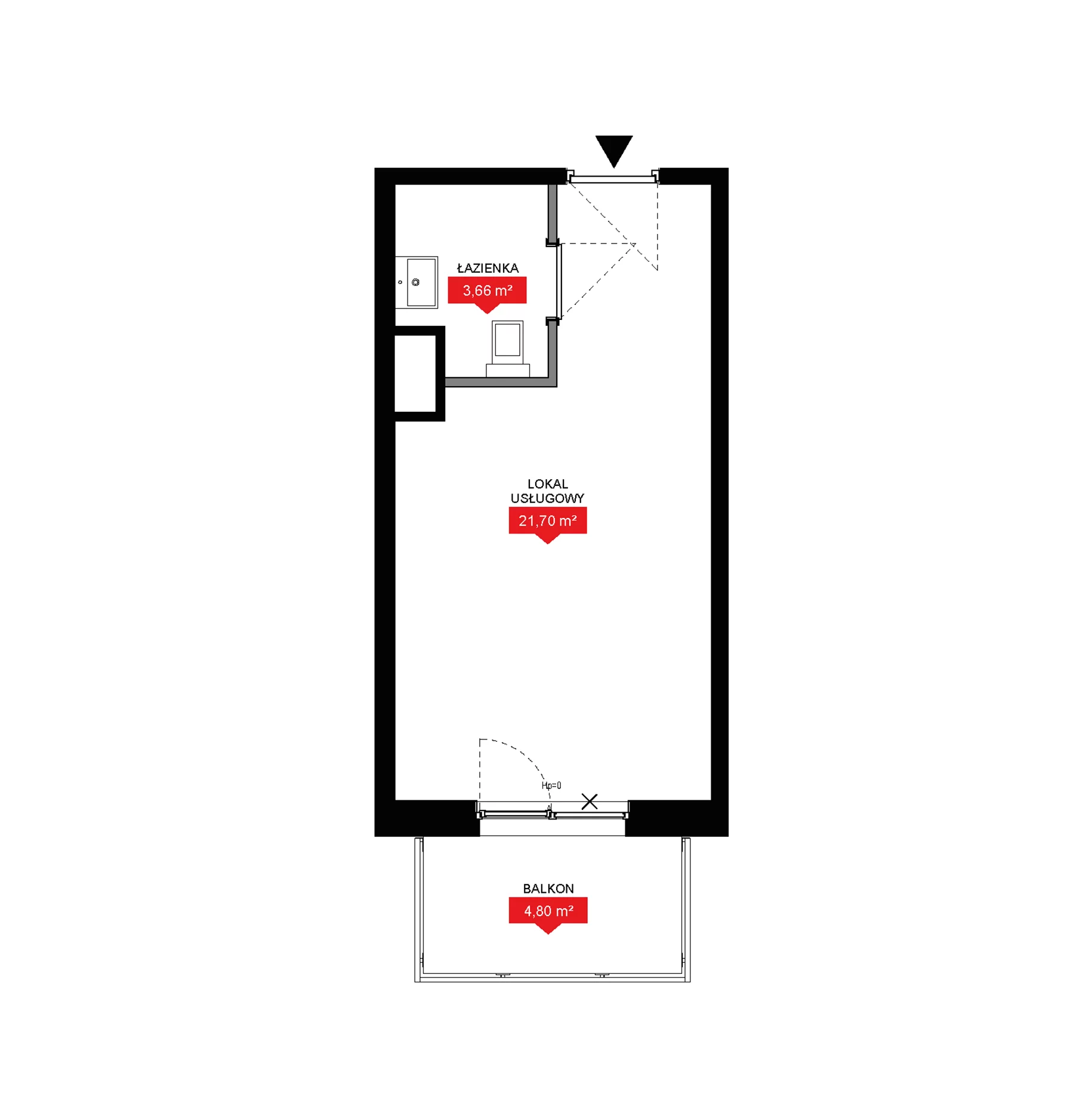 1 pokój, lokal inwestycyjny 25,36 m², piętro 2, oferta nr A2 189LU, 29L - lokale inwestycyjne, Kraków, Prądnik Biały, ul. Nad Strugą 17