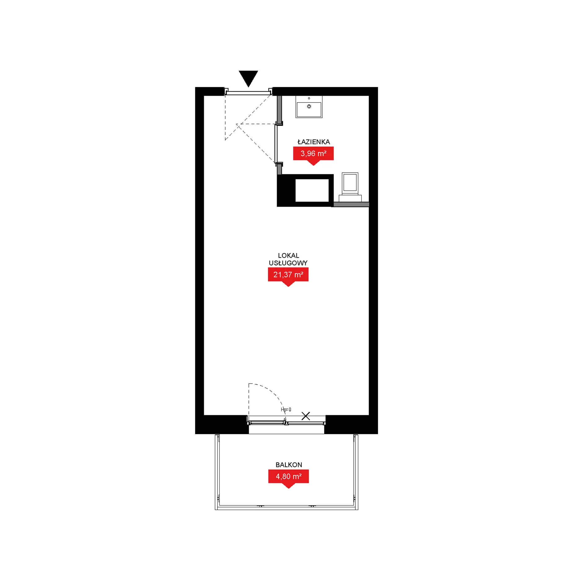 1 pokój, lokal inwestycyjny 25,33 m², piętro 2, oferta nr A2 191LU, 29L - lokale inwestycyjne, Kraków, Prądnik Biały, ul. Nad Strugą 17