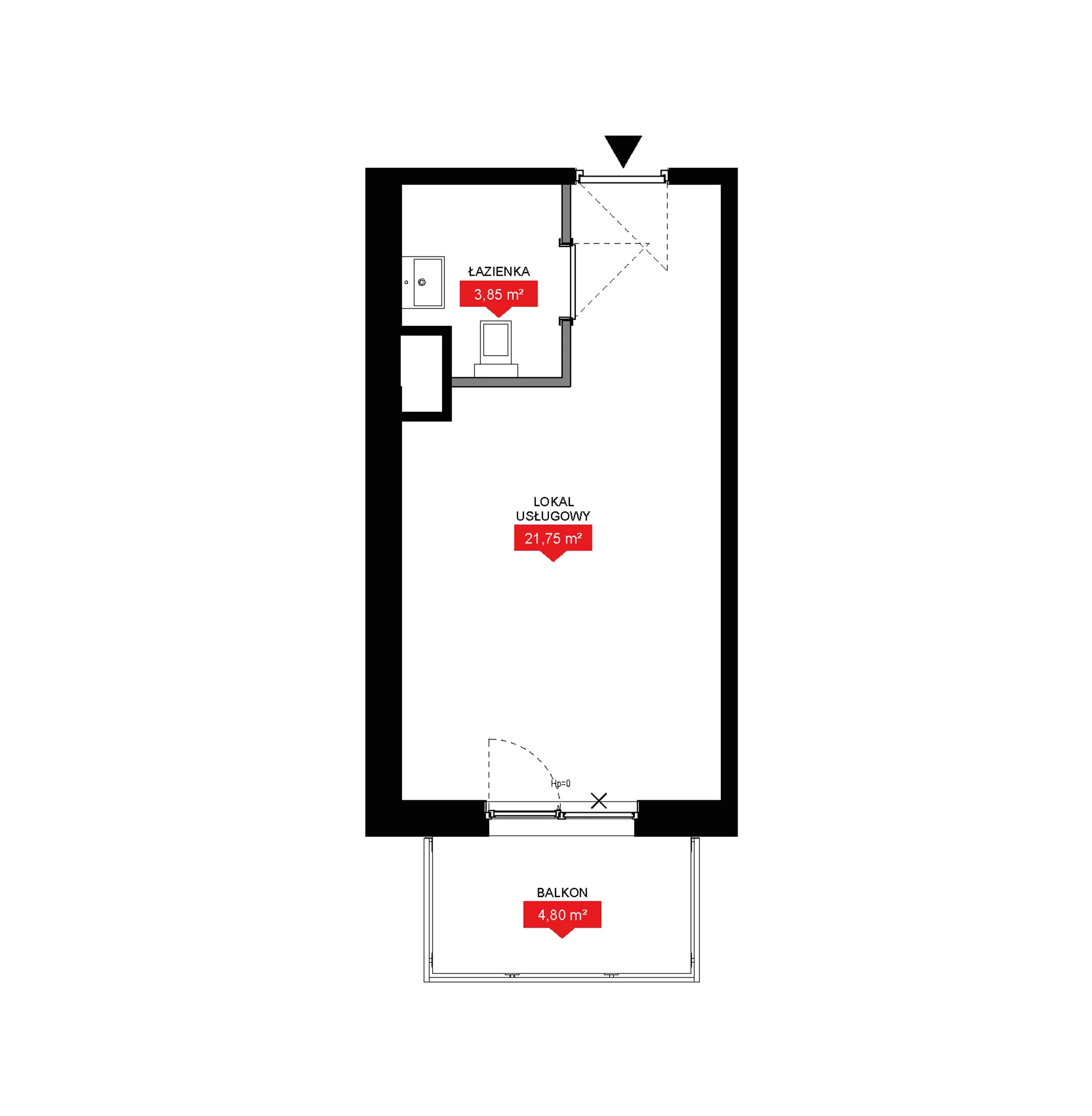 1 pokój, lokal inwestycyjny 25,60 m², piętro 2, oferta nr A2 192LU, 29L - lokale inwestycyjne, Kraków, Prądnik Biały, ul. Nad Strugą 17
