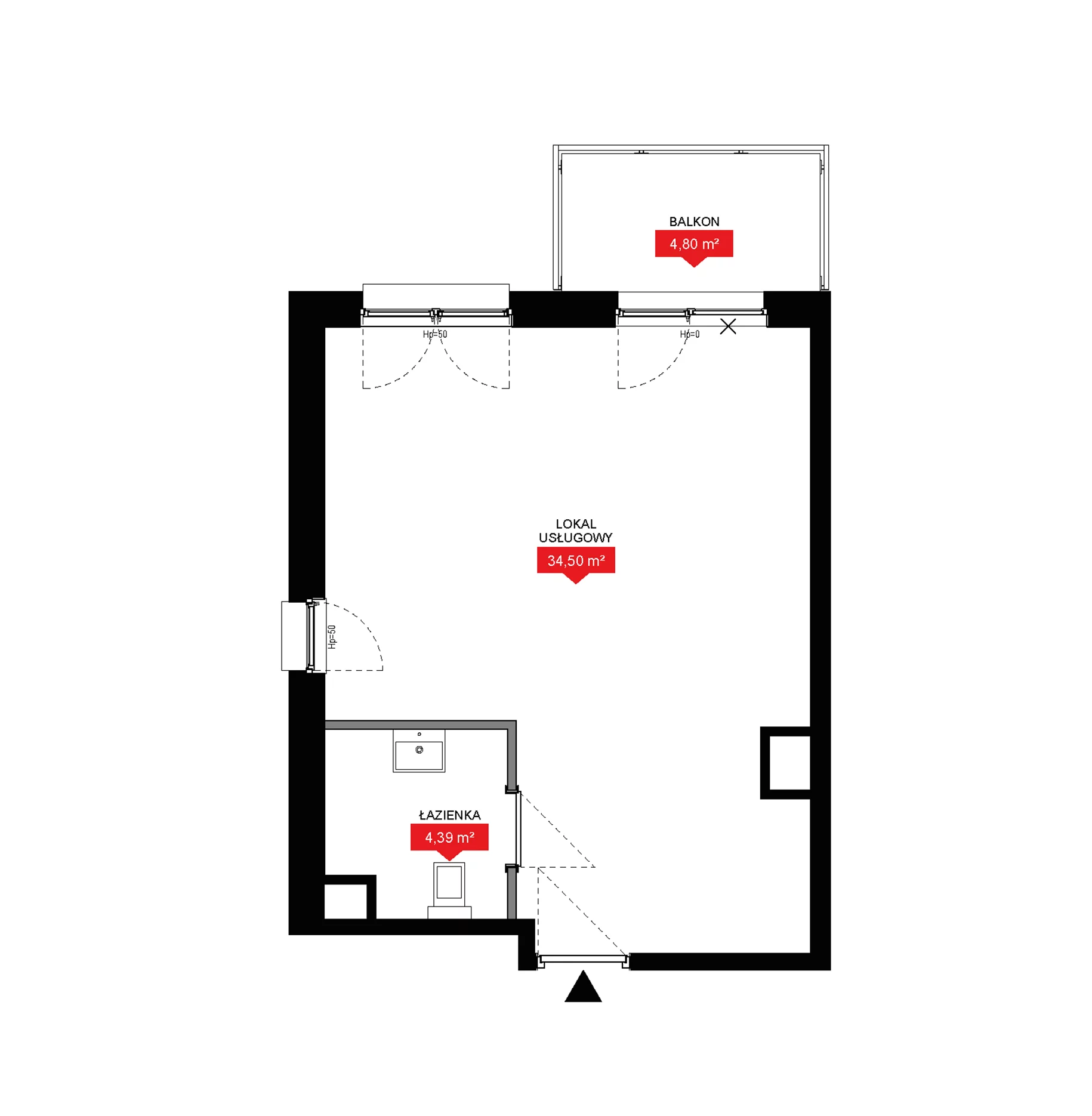1 pokój, lokal inwestycyjny 38,89 m², piętro 2, oferta nr A2 193LU, 29L - lokale inwestycyjne, Kraków, Prądnik Biały, ul. Nad Strugą 17