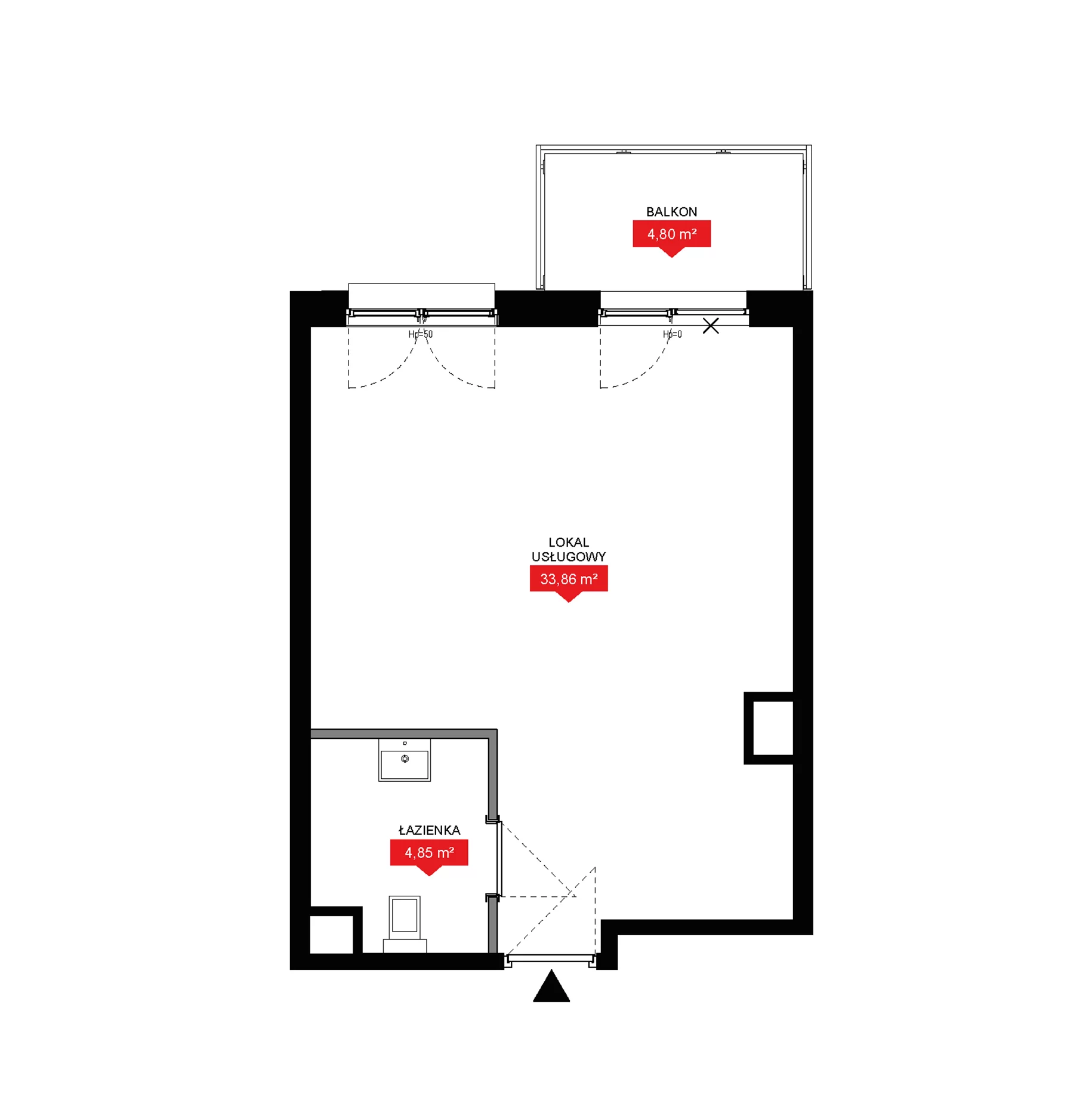 1 pokój, lokal inwestycyjny 38,71 m², piętro 2, oferta nr A2 194LU, 29L - lokale inwestycyjne, Kraków, Prądnik Biały, ul. Nad Strugą 17