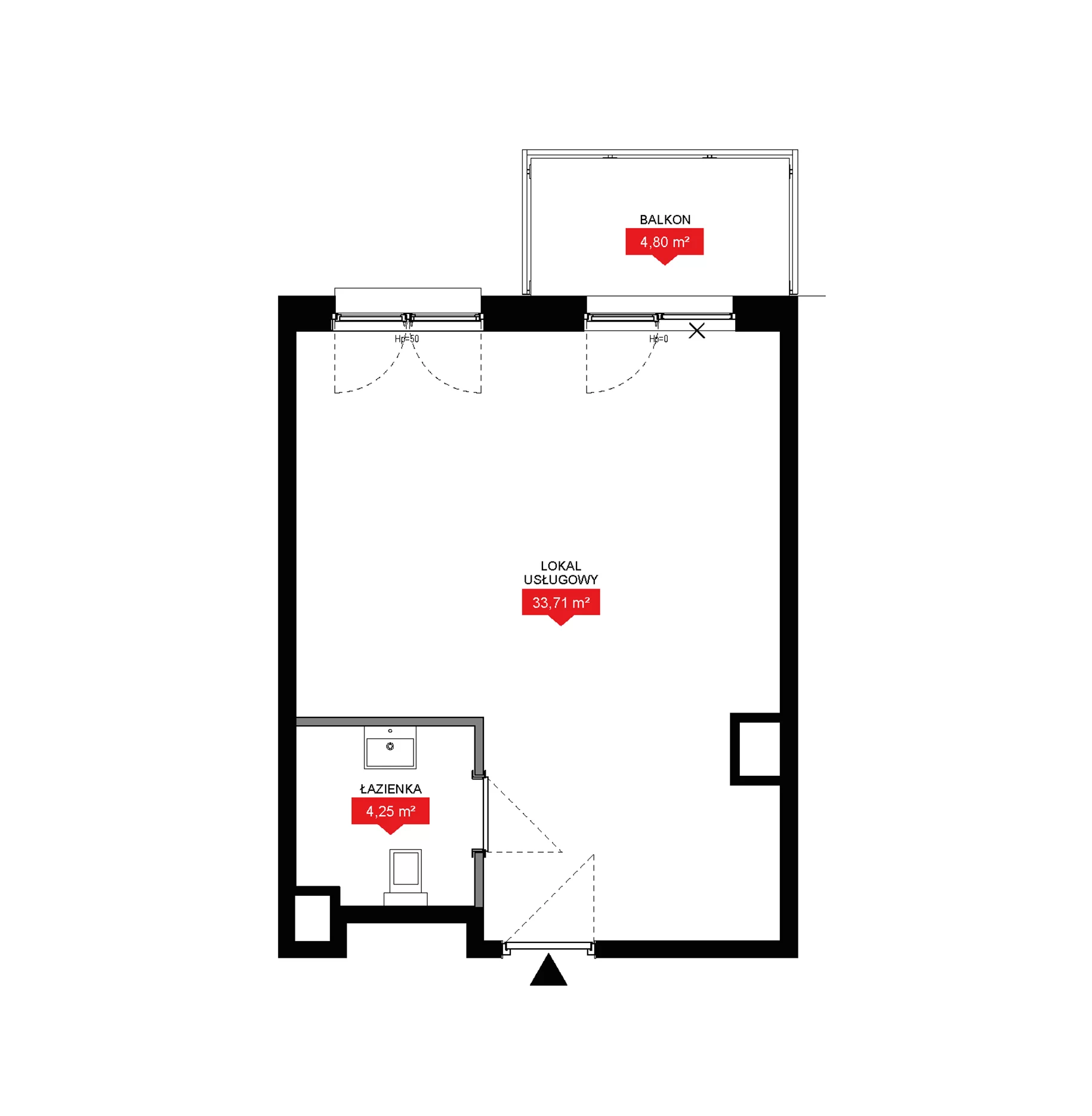 1 pokój, lokal inwestycyjny 37,96 m², piętro 4, oferta nr A2 217LU, 29L - lokale inwestycyjne, Kraków, Prądnik Biały, ul. Nad Strugą 17