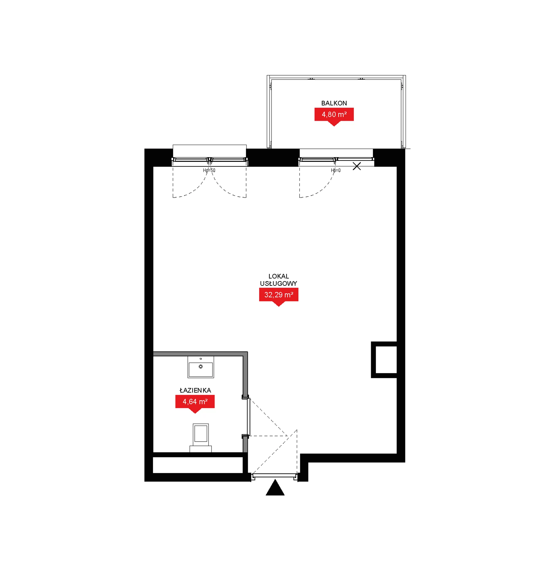 1 pokój, lokal inwestycyjny 36,93 m², piętro 4, oferta nr A2 219LU, 29L - lokale inwestycyjne, Kraków, Prądnik Biały, Górka Narodowa, ul. Nad Strugą 17