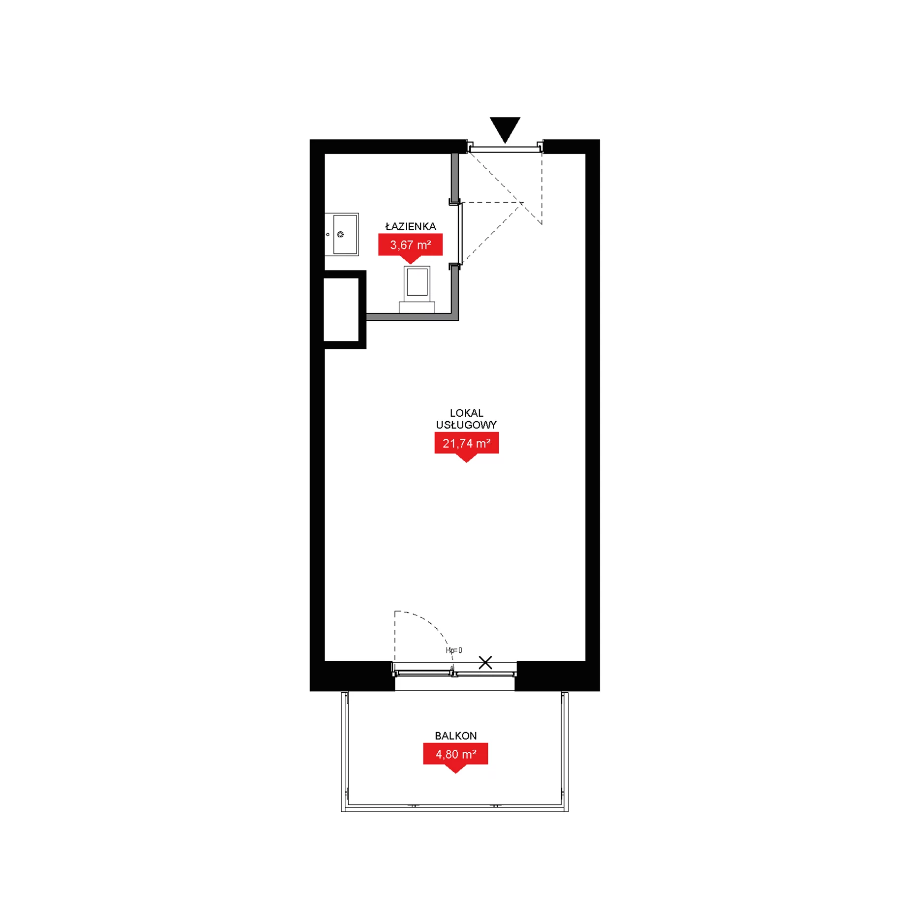 1 pokój, lokal inwestycyjny 25,41 m², piętro 4, oferta nr A2 223LU, 29L - lokale inwestycyjne, Kraków, Prądnik Biały, ul. Nad Strugą 17