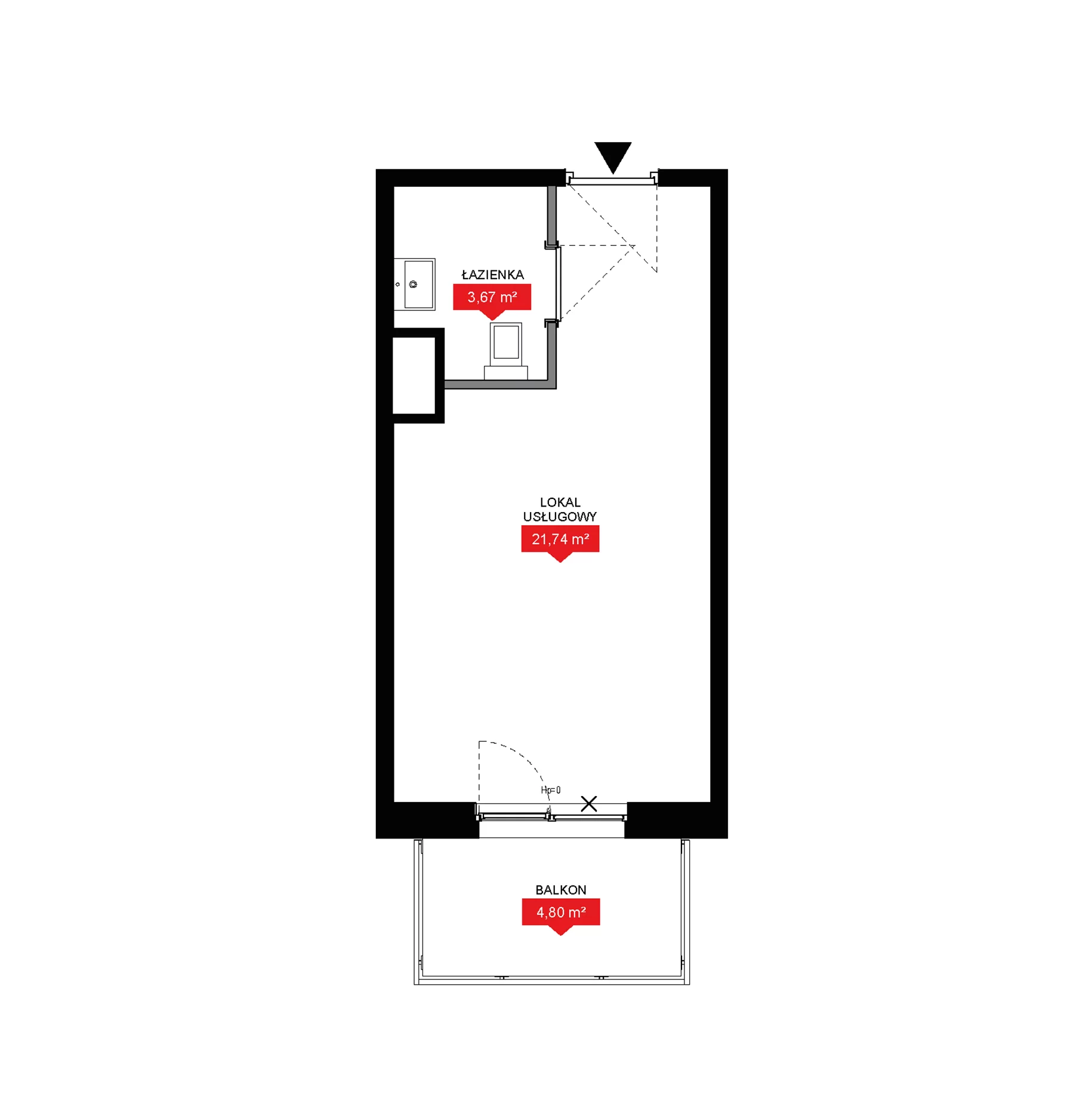 1 pokój, lokal inwestycyjny 25,41 m², piętro 4, oferta nr A2 226LU, 29L - lokale inwestycyjne, Kraków, Prądnik Biały, ul. Nad Strugą 17