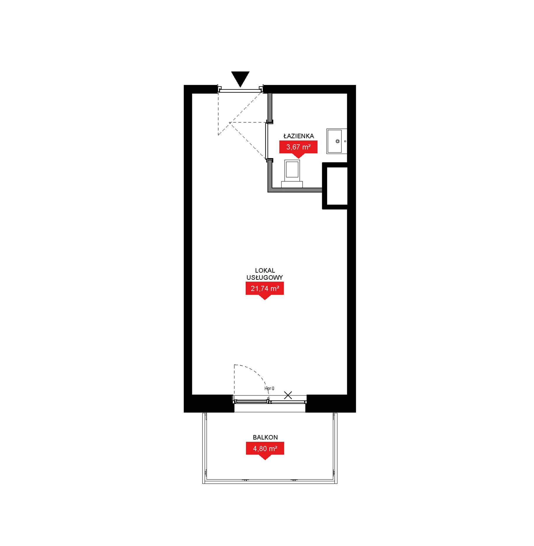 1 pokój, lokal inwestycyjny 25,41 m², piętro 4, oferta nr A2 230LU, 29L - lokale inwestycyjne, Kraków, Prądnik Biały, Górka Narodowa, ul. Nad Strugą 17