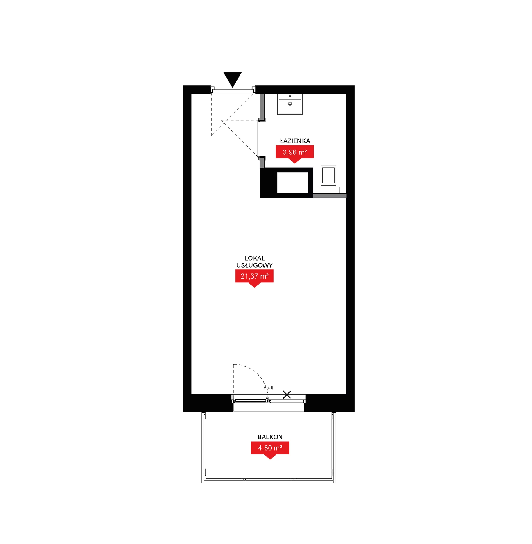1 pokój, lokal inwestycyjny 25,33 m², piętro 4, oferta nr A2 231LU, 29L - lokale inwestycyjne, Kraków, Prądnik Biały, ul. Nad Strugą 17