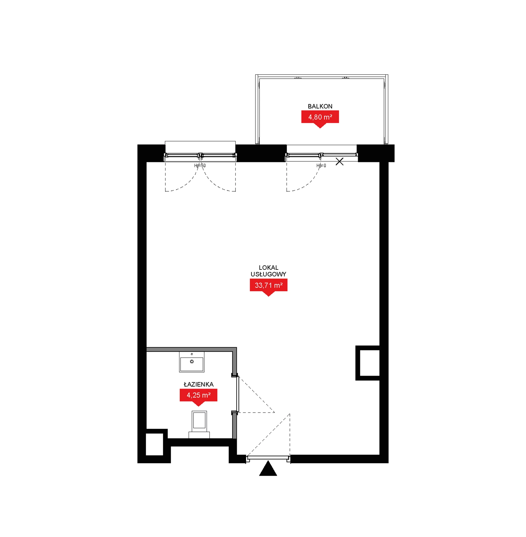 1 pokój, lokal inwestycyjny 37,96 m², piętro 6, oferta nr A2 257LU, 29L - lokale inwestycyjne, Kraków, Prądnik Biały, ul. Nad Strugą 17