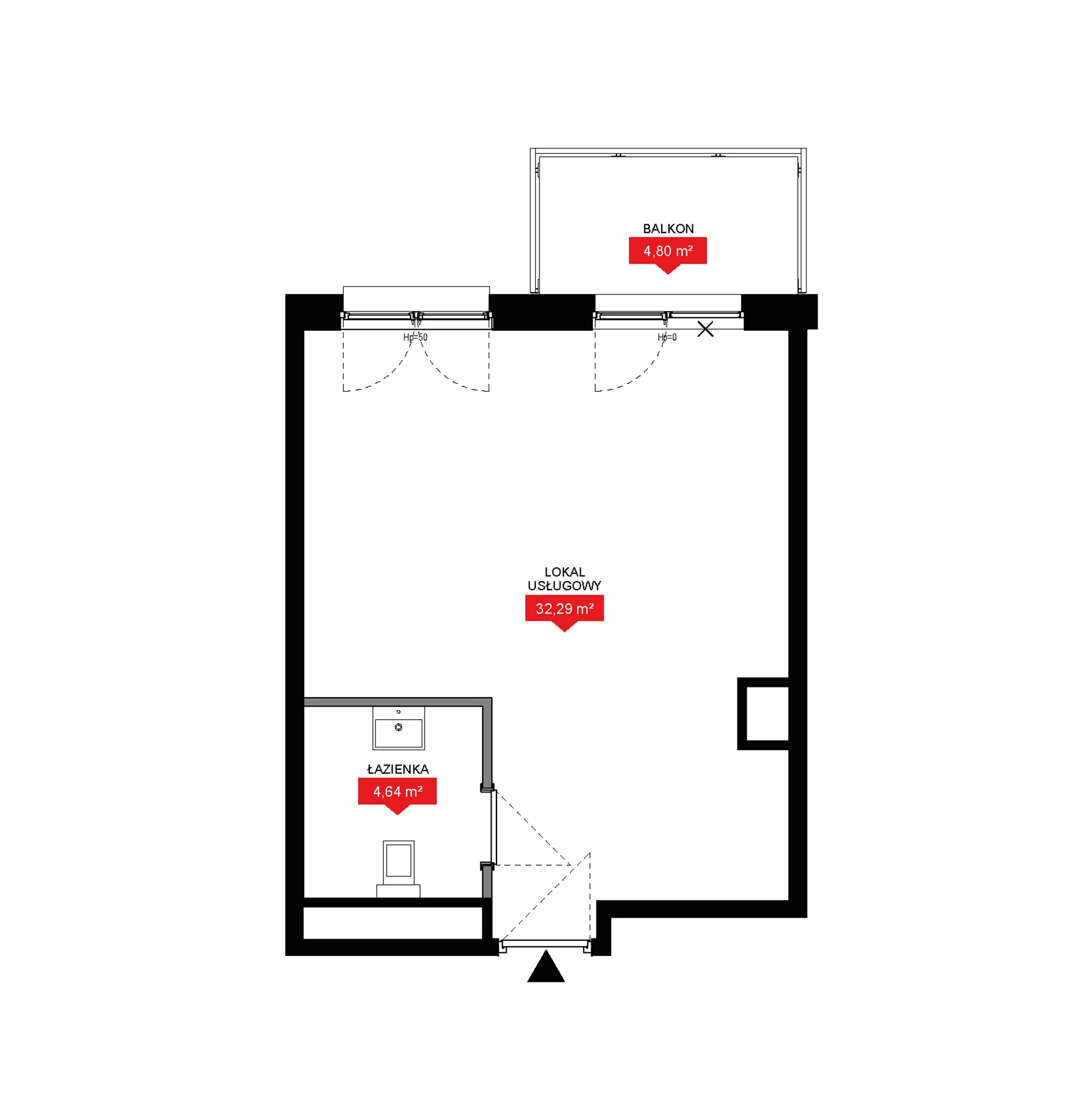 1 pokój, lokal inwestycyjny 36,93 m², piętro 6, oferta nr A2 259LU, 29L - lokale inwestycyjne, Kraków, Prądnik Biały, ul. Nad Strugą 17