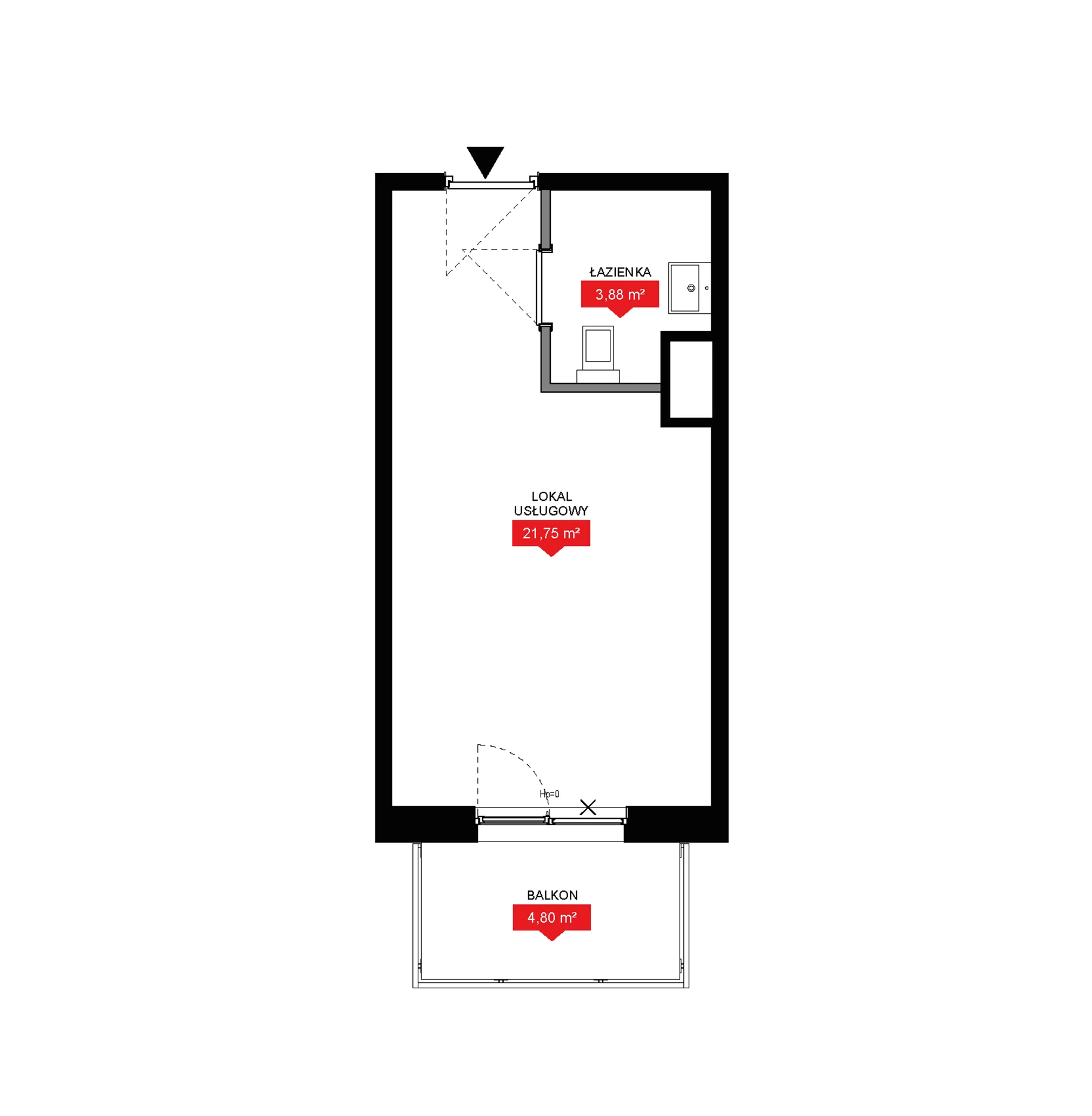 1 pokój, lokal inwestycyjny 25,63 m², piętro 6, oferta nr A2 261LU, 29L - lokale inwestycyjne, Kraków, Prądnik Biały, ul. Nad Strugą 17