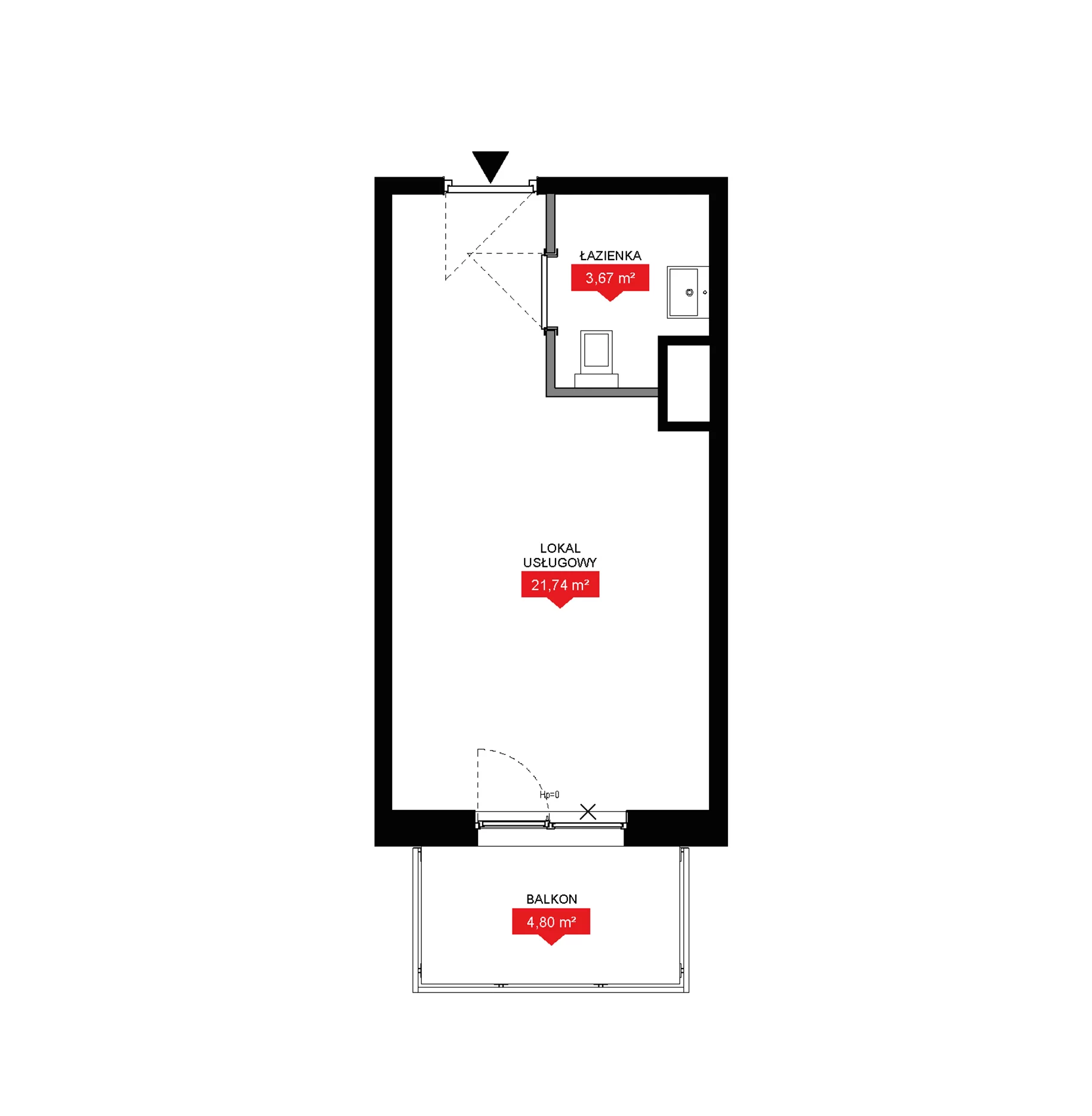 1 pokój, lokal inwestycyjny 25,41 m², piętro 6, oferta nr A2 270LU, 29L - lokale inwestycyjne, Kraków, Prądnik Biały, ul. Nad Strugą 17