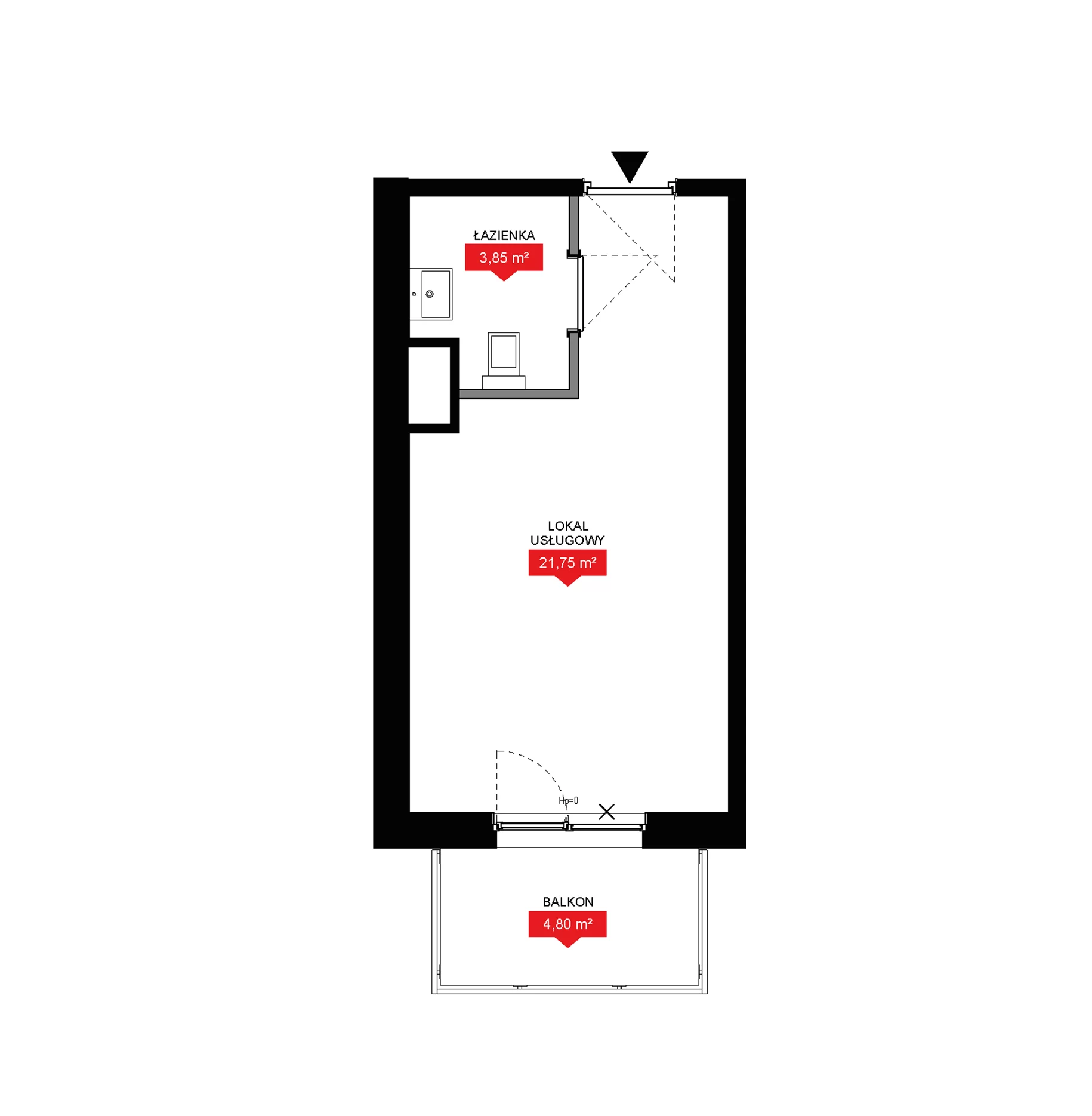 1 pokój, lokal inwestycyjny 25,60 m², piętro 6, oferta nr A2 272LU, 29L - lokale inwestycyjne, Kraków, Prądnik Biały, ul. Nad Strugą 17