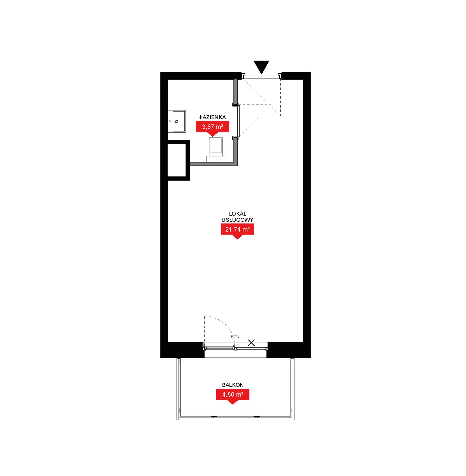 1 pokój, lokal inwestycyjny 25,41 m², piętro 7, oferta nr A2 283LU, 29L - lokale inwestycyjne, Kraków, Prądnik Biały, ul. Nad Strugą 17