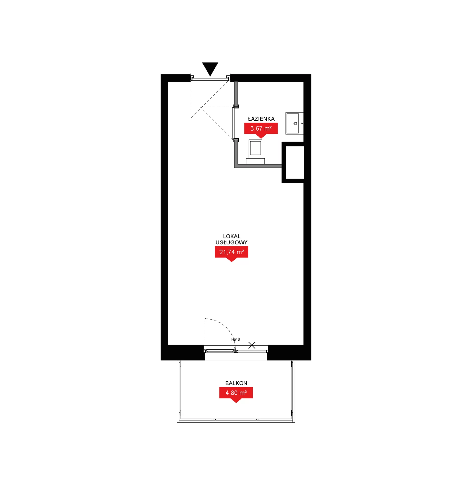 1 pokój, lokal inwestycyjny 25,41 m², piętro 7, oferta nr A2 290LU, 29L - lokale inwestycyjne, Kraków, Prądnik Biały, Górka Narodowa, ul. Nad Strugą 17