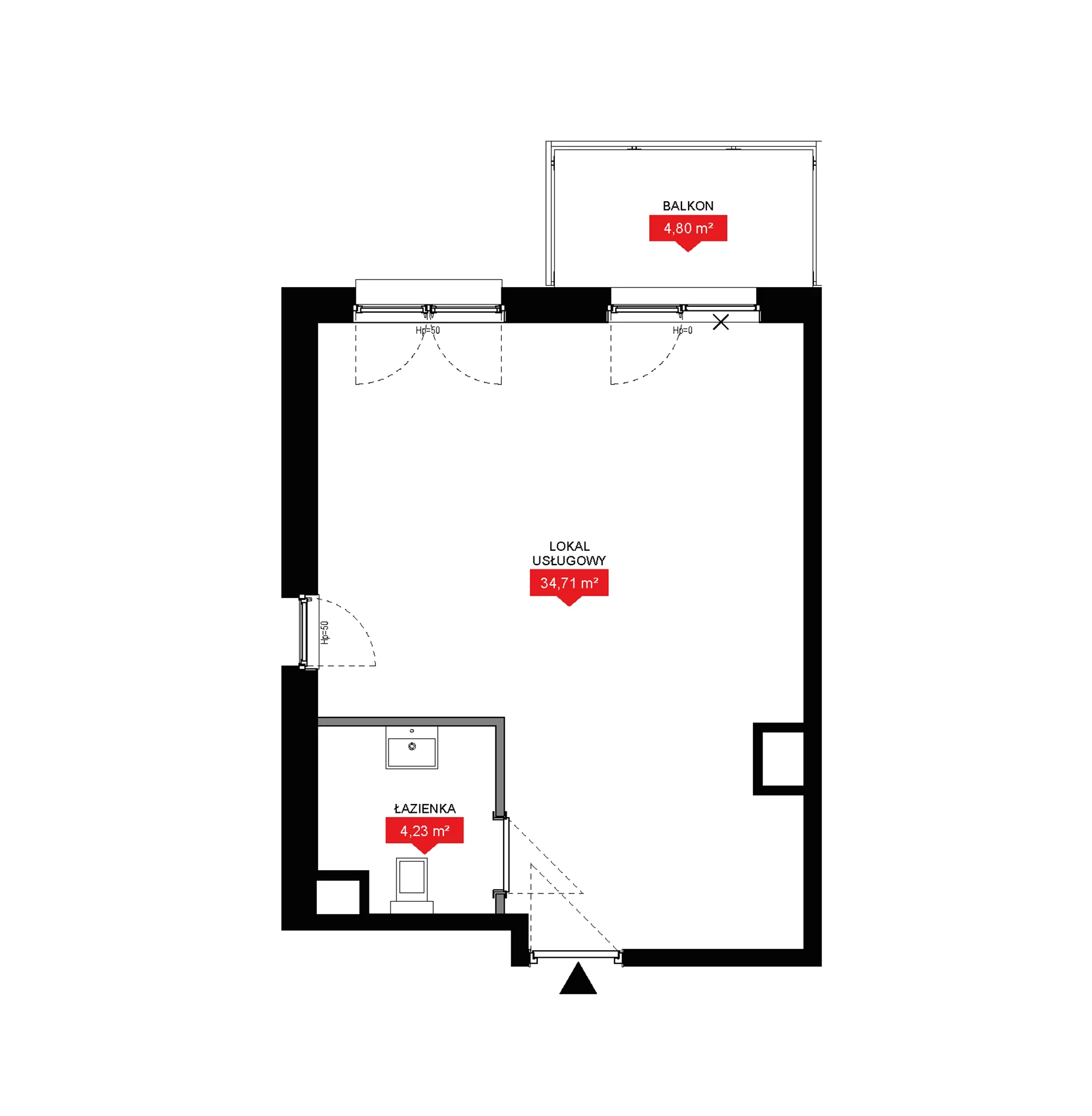 1 pokój, lokal inwestycyjny 38,94 m², piętro 7, oferta nr A2 293LU, 29L - lokale inwestycyjne, Kraków, Prądnik Biały, ul. Nad Strugą 17