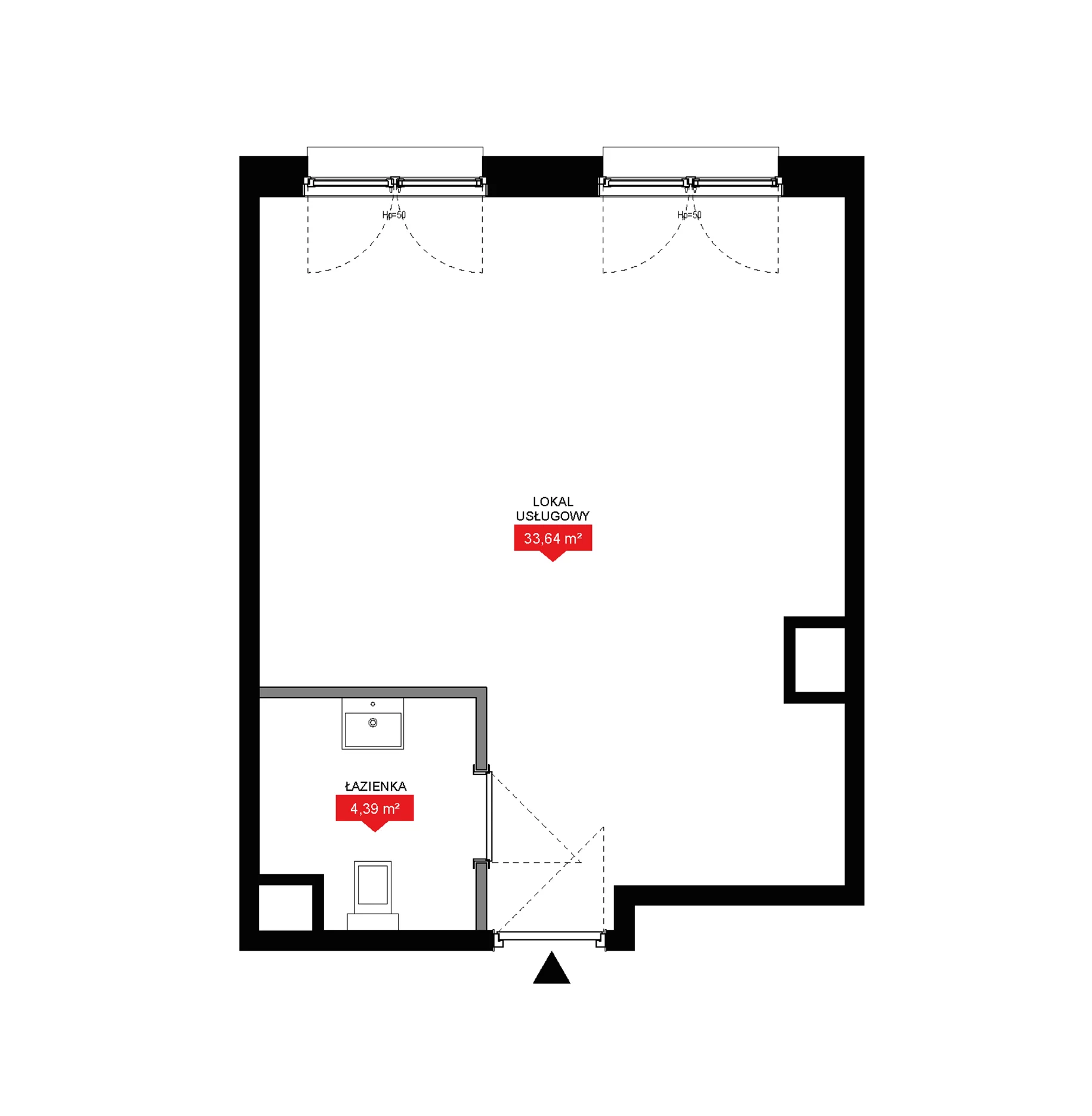 1 pokój, lokal inwestycyjny 38,03 m², piętro 8, oferta nr A2 300LU, 29L - lokale inwestycyjne, Kraków, Prądnik Biały, ul. Nad Strugą 17