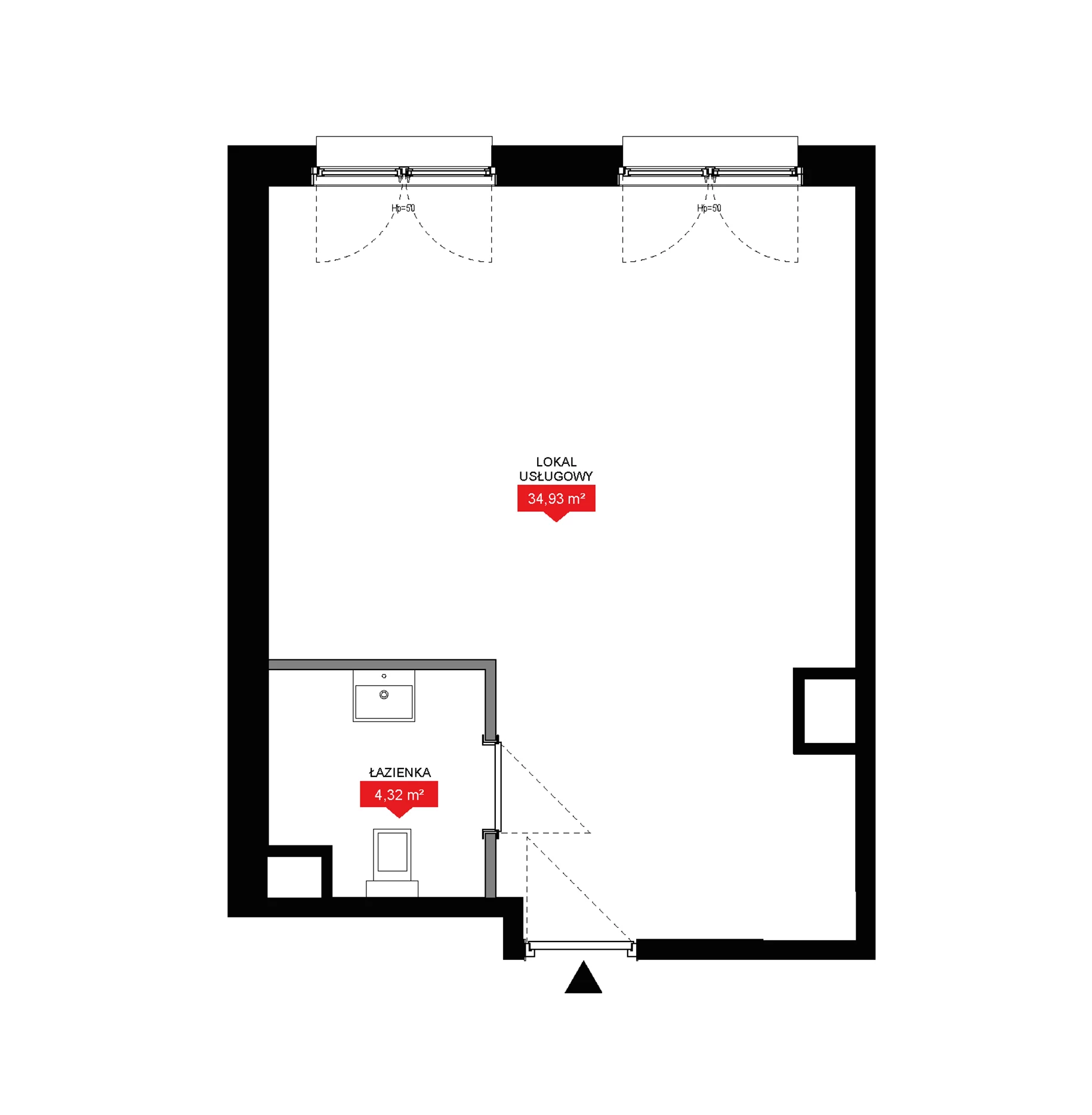1 pokój, lokal inwestycyjny 39,25 m², piętro 8, oferta nr A2 313LU, 29L - lokale inwestycyjne, Kraków, Prądnik Biały, ul. Nad Strugą 17