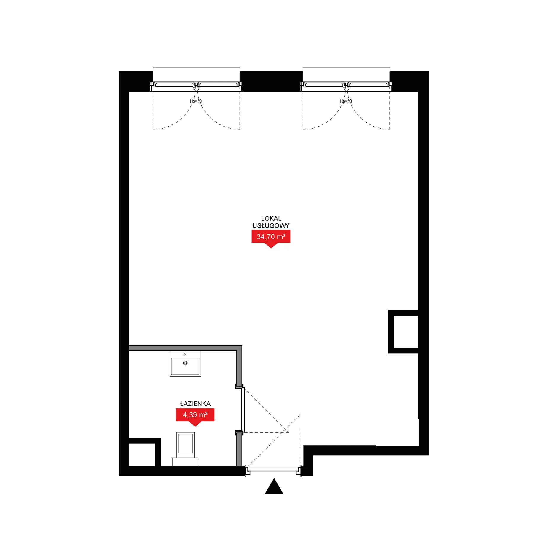 1 pokój, lokal inwestycyjny 39,09 m², piętro 8, oferta nr A2 314LU, 29L - lokale inwestycyjne, Kraków, Prądnik Biały, Górka Narodowa, ul. Nad Strugą 17